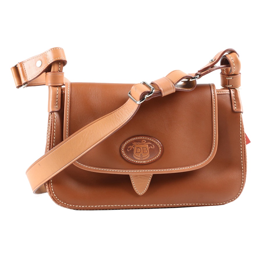 Dooney & Bourke Donegal Crest 0271 Flap Bag in Tan Leather