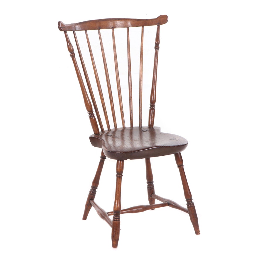 George III Period Ash Windsor Side Chair, Late 18th Century