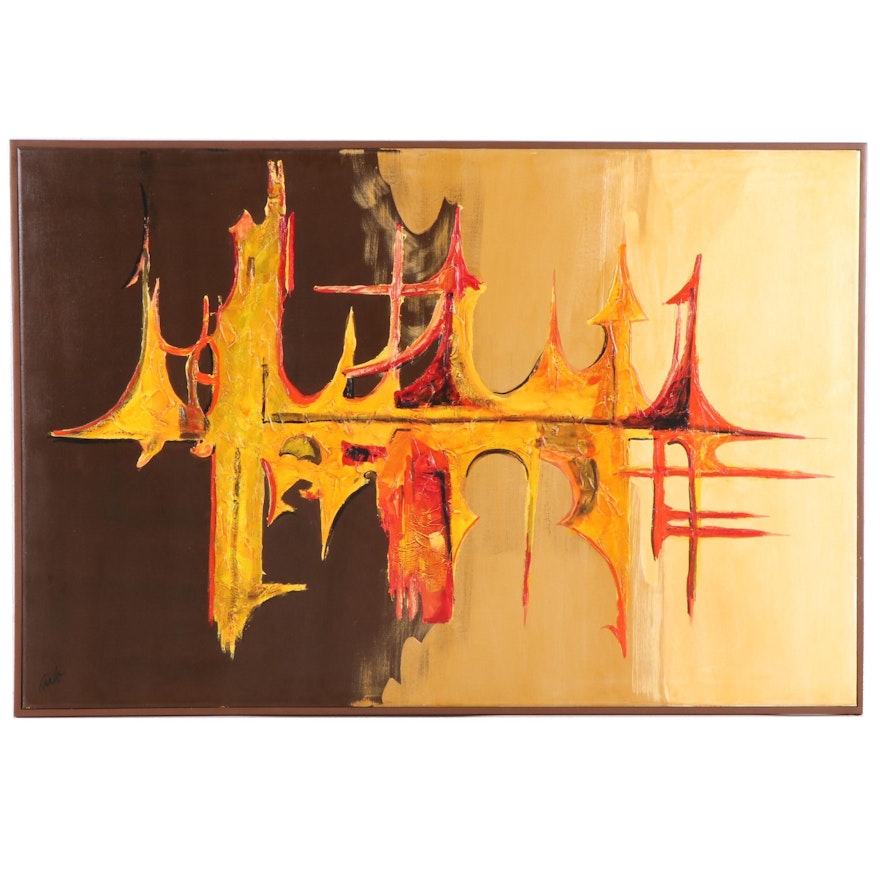Carlo of Hollywood Abstract Oil Painting "Reflection"