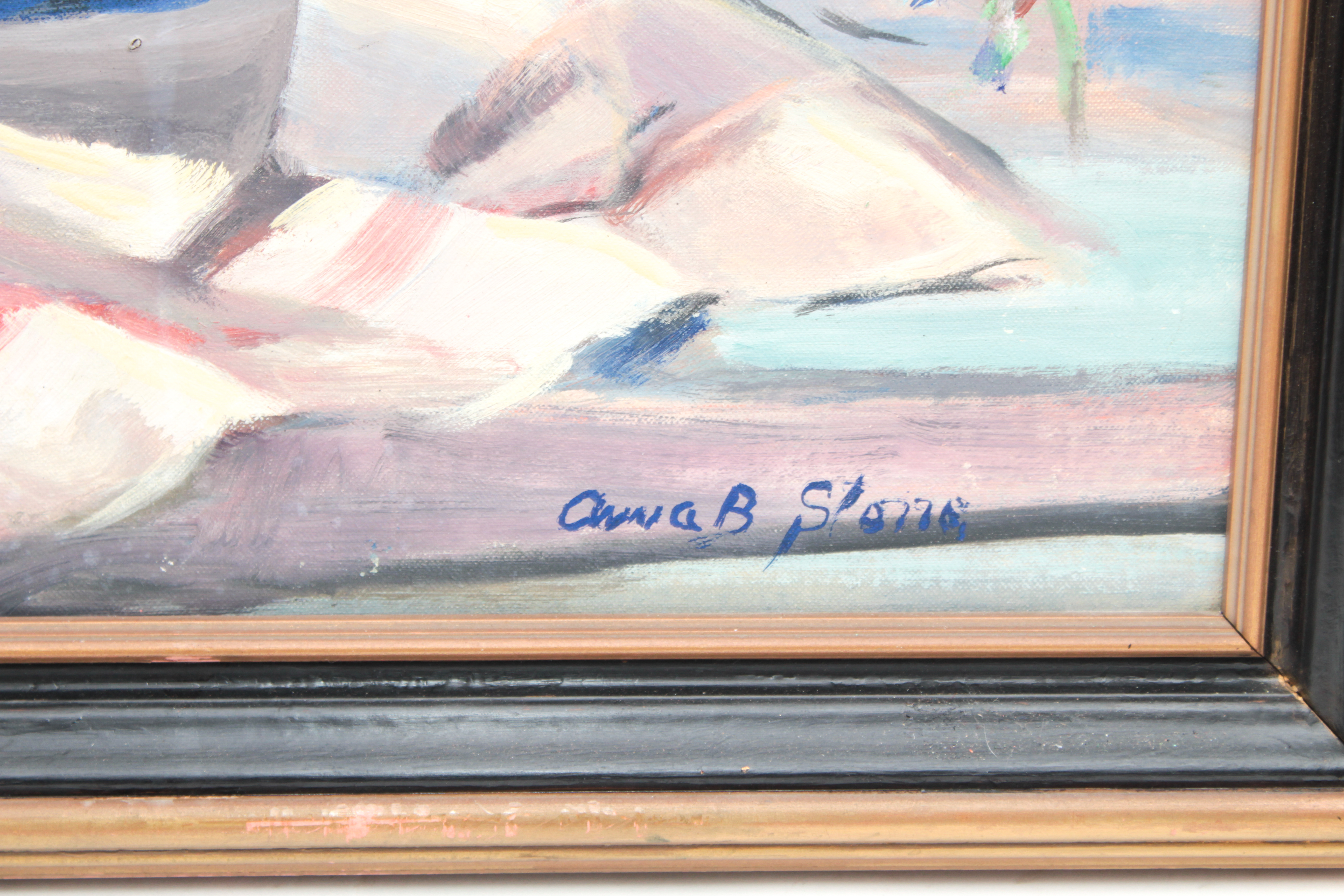 Anna B. Stone Acrylic Painting of Floral Still Life