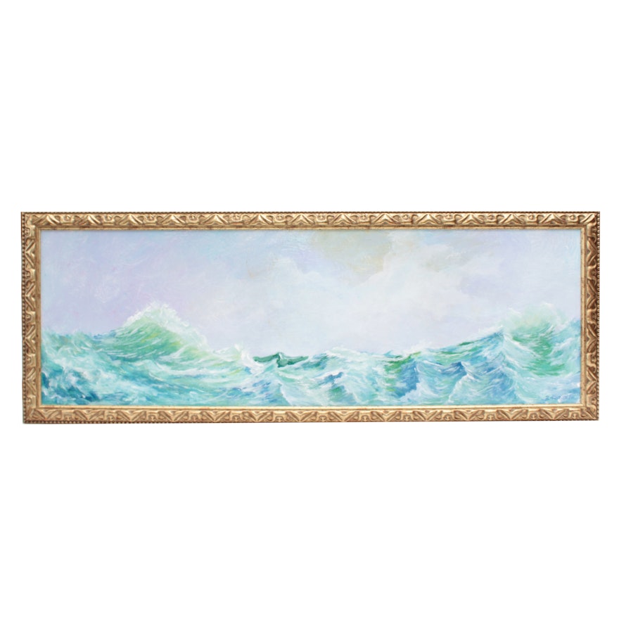 Robert Riddle Acrylic Painting "Restless Seas"