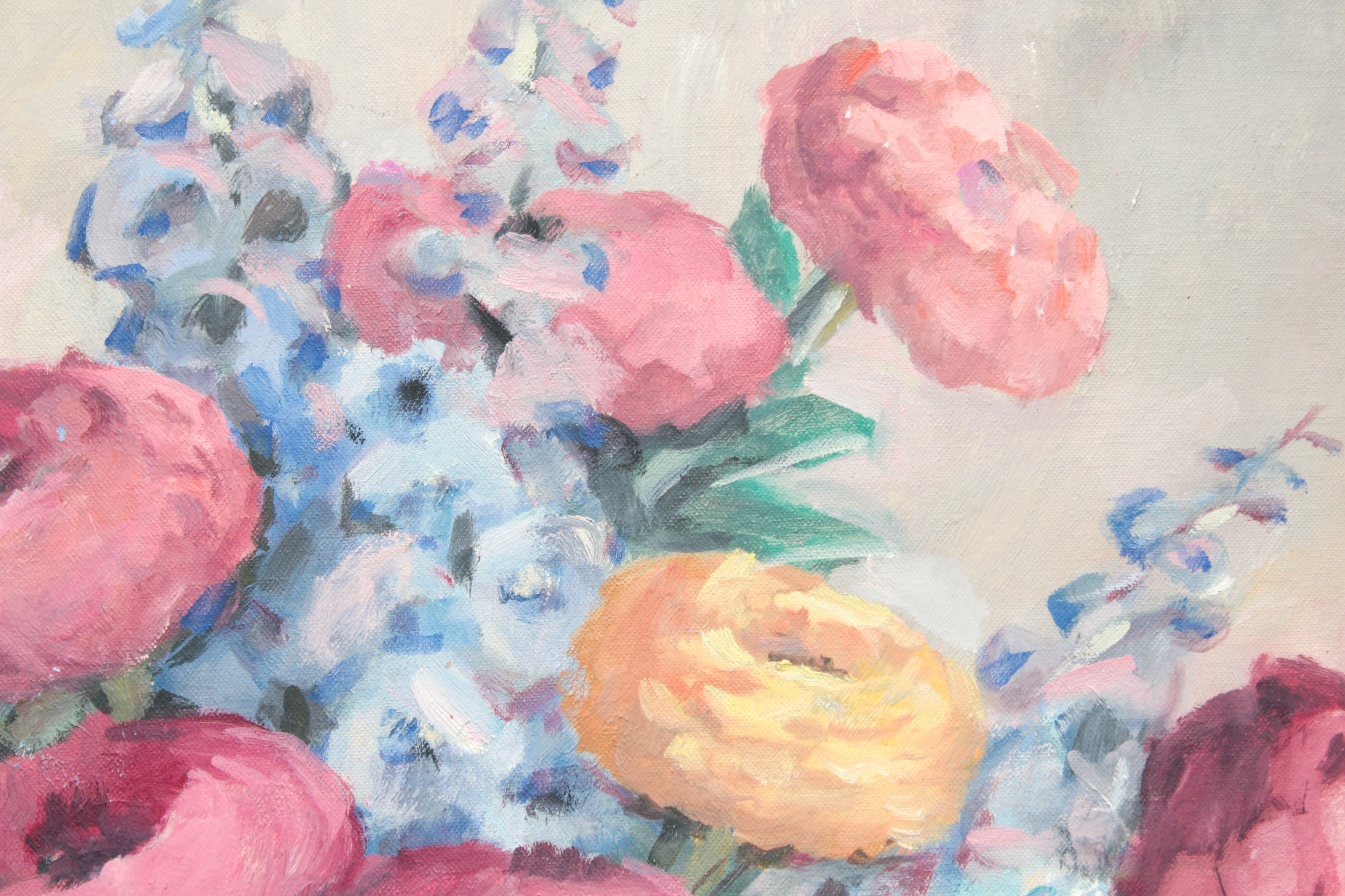 Anna B. Stone Acrylic Painting of Floral Still Life