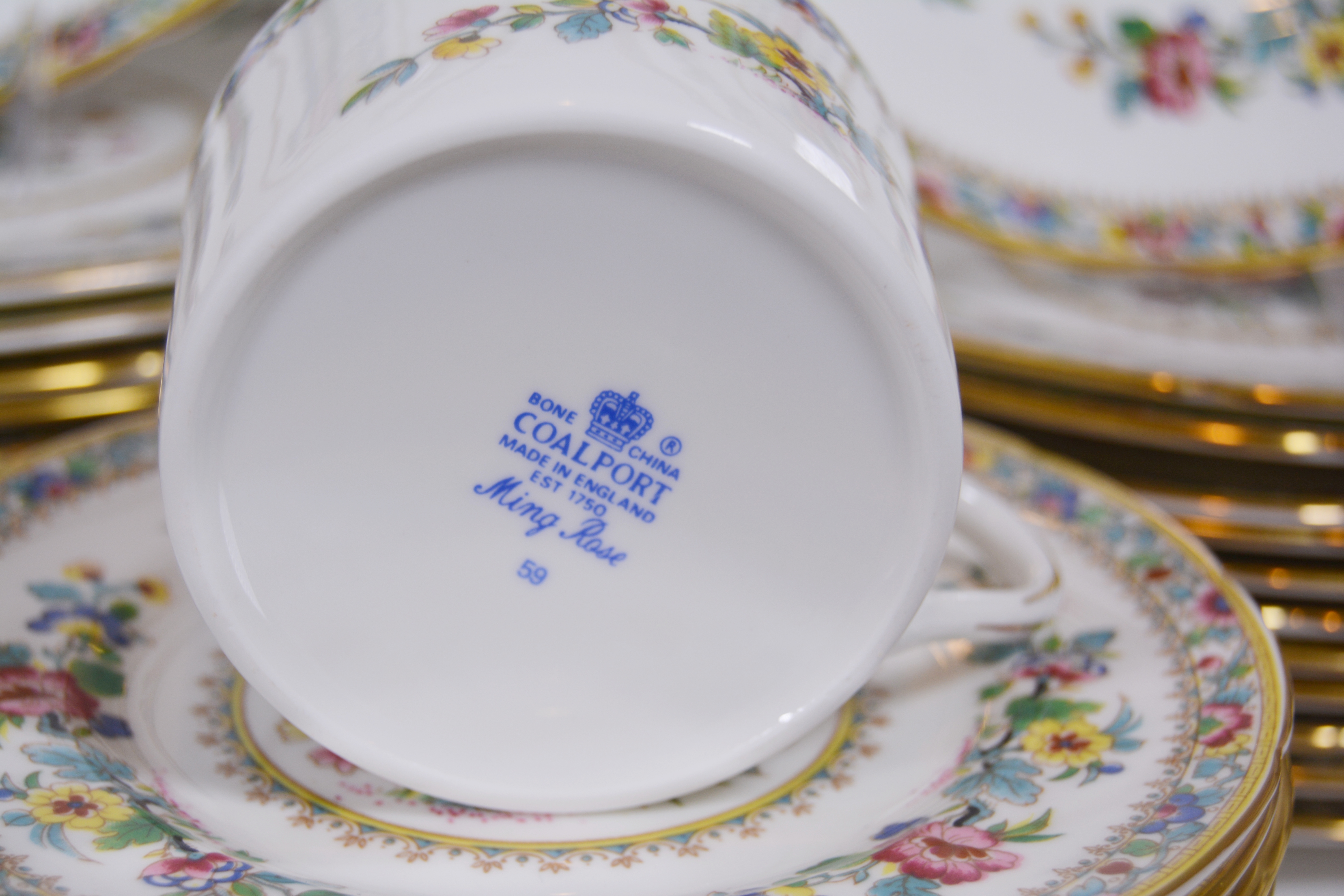 Coalport "Ming Rose" China Dinnerware for Twelve, 1970 - 1993