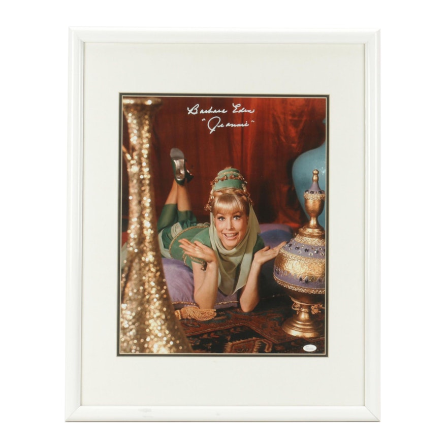 Large Barbara Eden Signed "Jeannie" Framed Photo Print, JSA COA