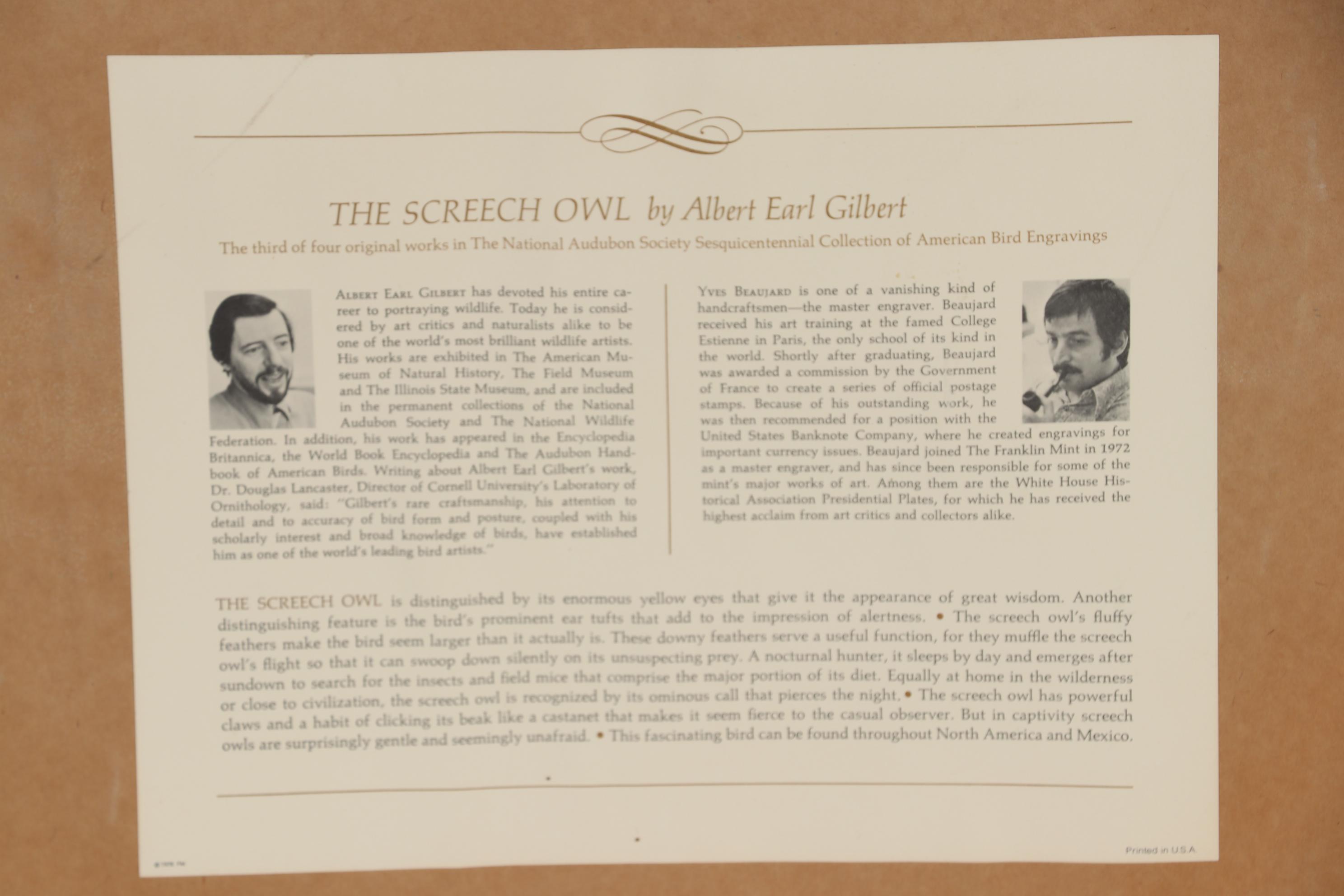 Albert Earl Gilbert 1976 Wildlife Mixed Media Prints