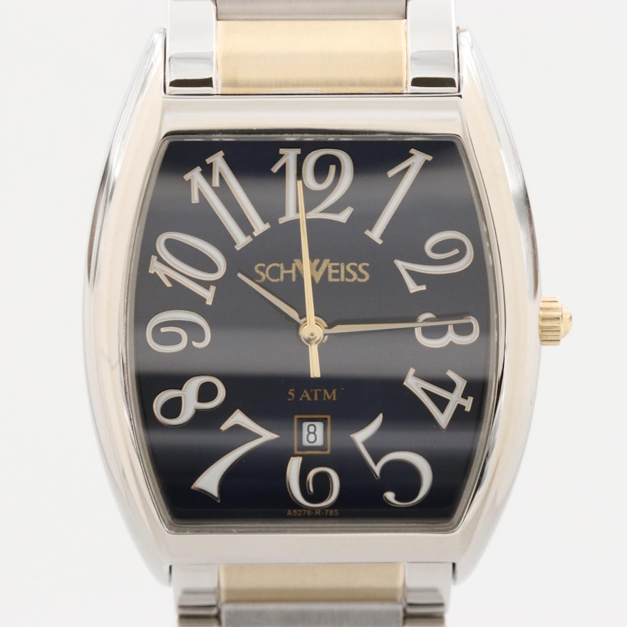Schweiss Two Tone Stainless Steel Wristwatch