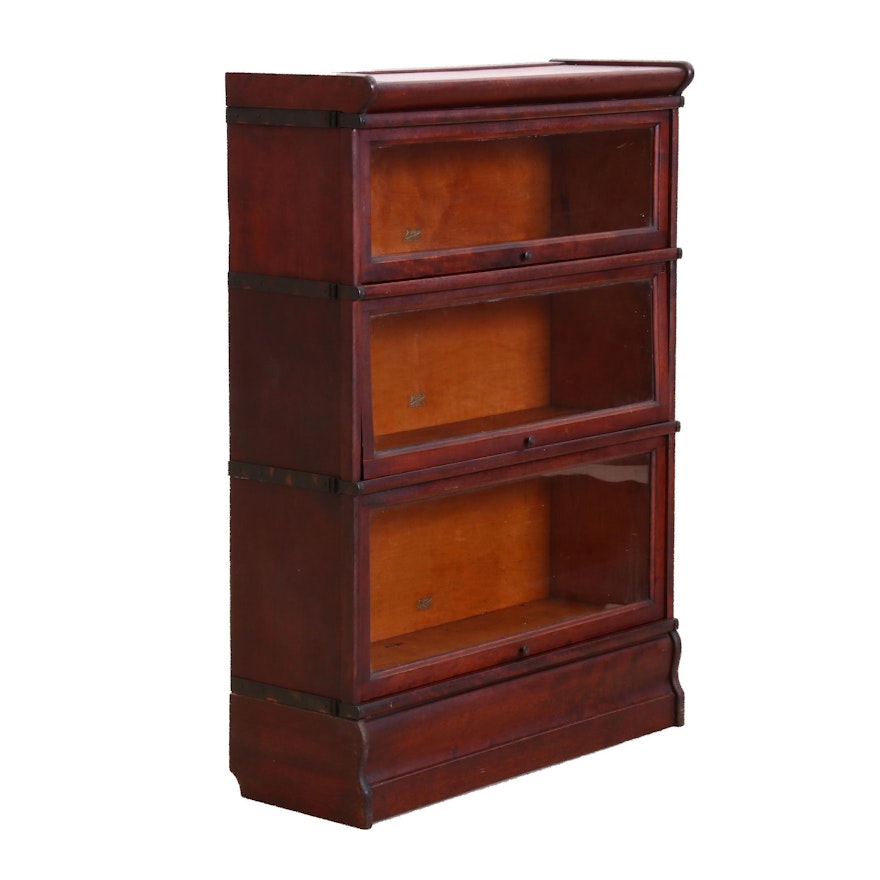 Hale's Federal Style Birch Barrister Bookcase, Early 20th Century