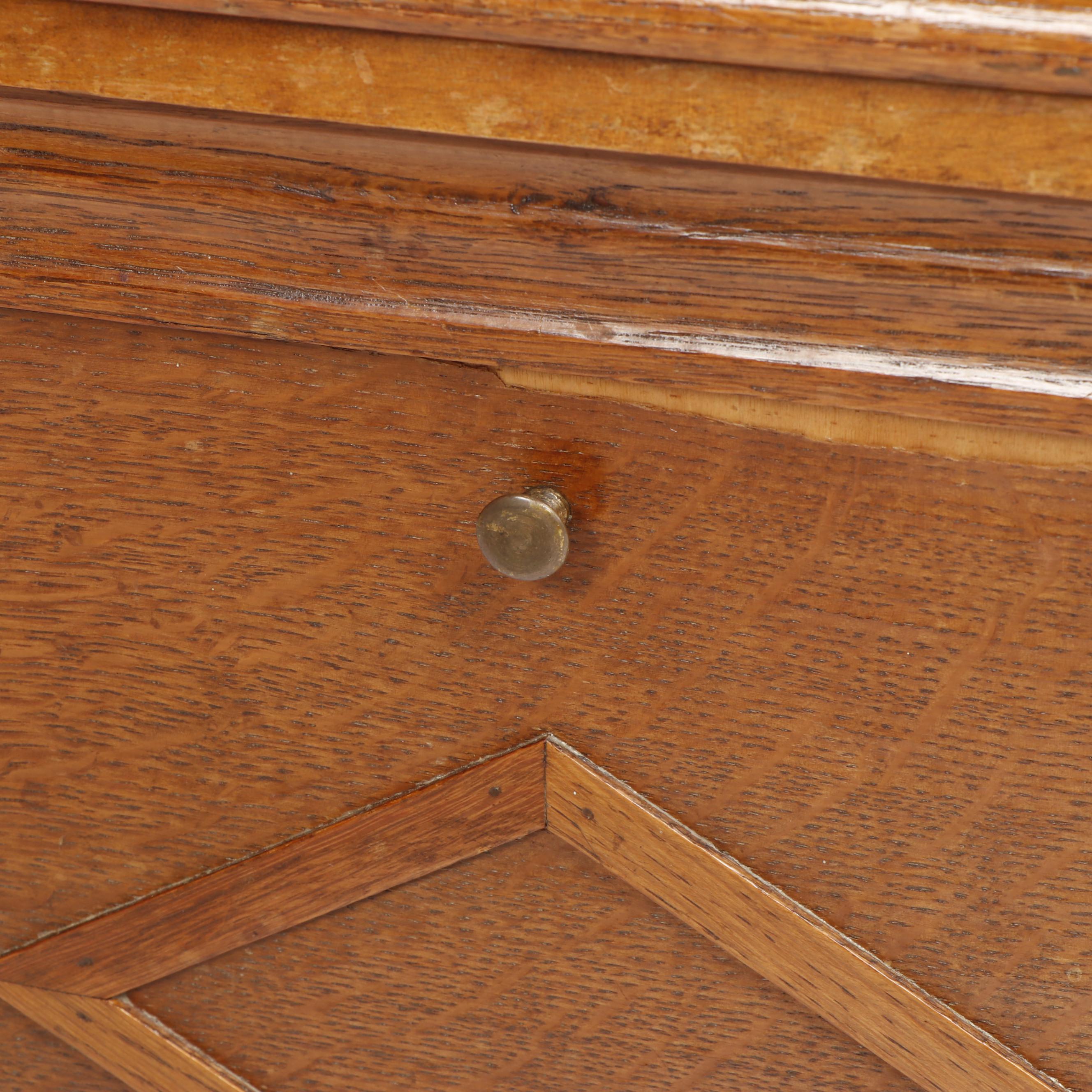 W&S "Cabinetta" WWI British Collapsible Oak and Canvas Army Cot, Circa 1915