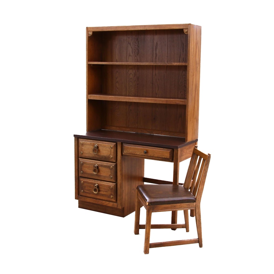 American of Martinsville Wood Desk, Late 20th Century
