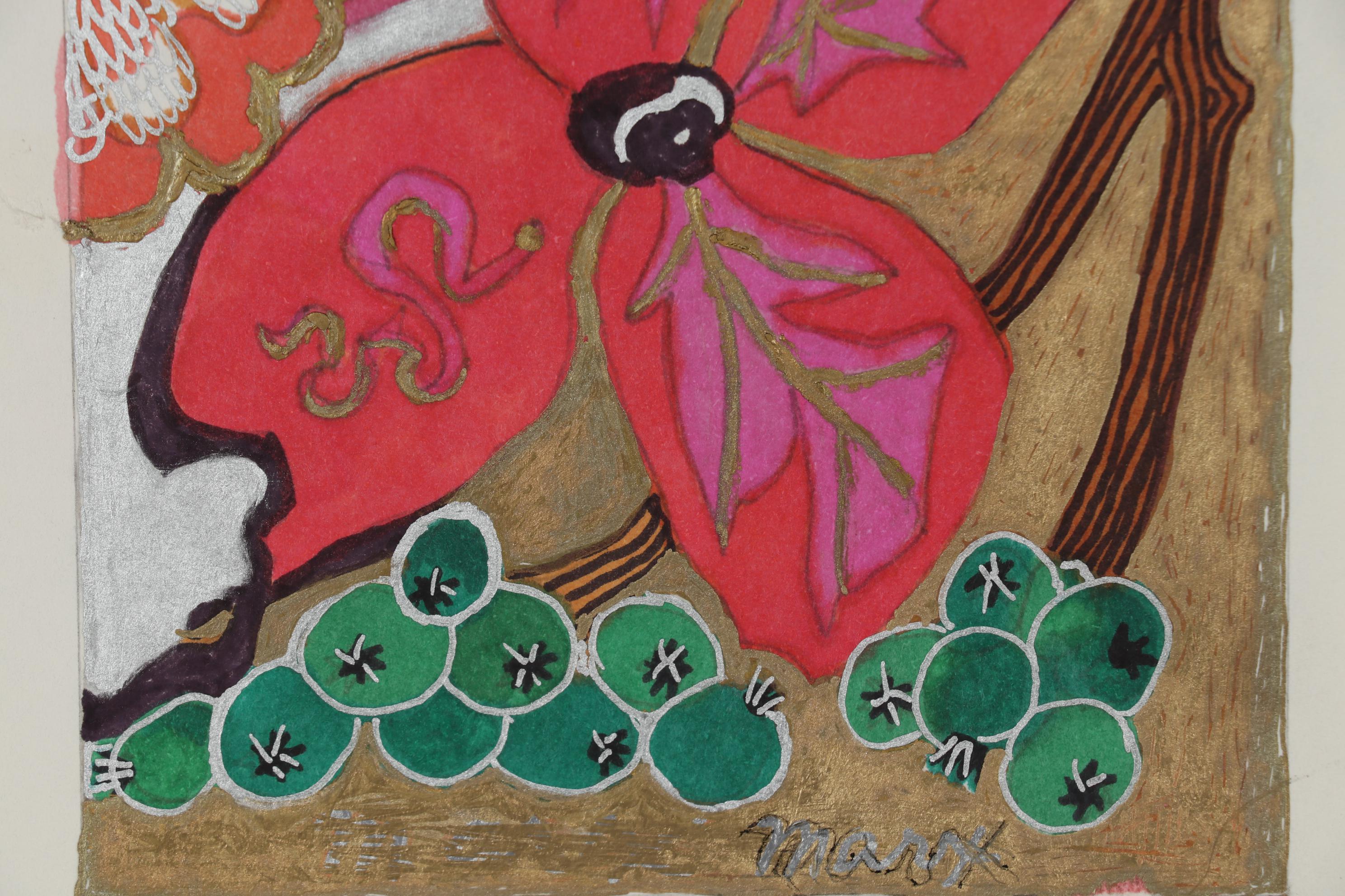 Evelyn Marx Drawing "Garden in Sunlight"