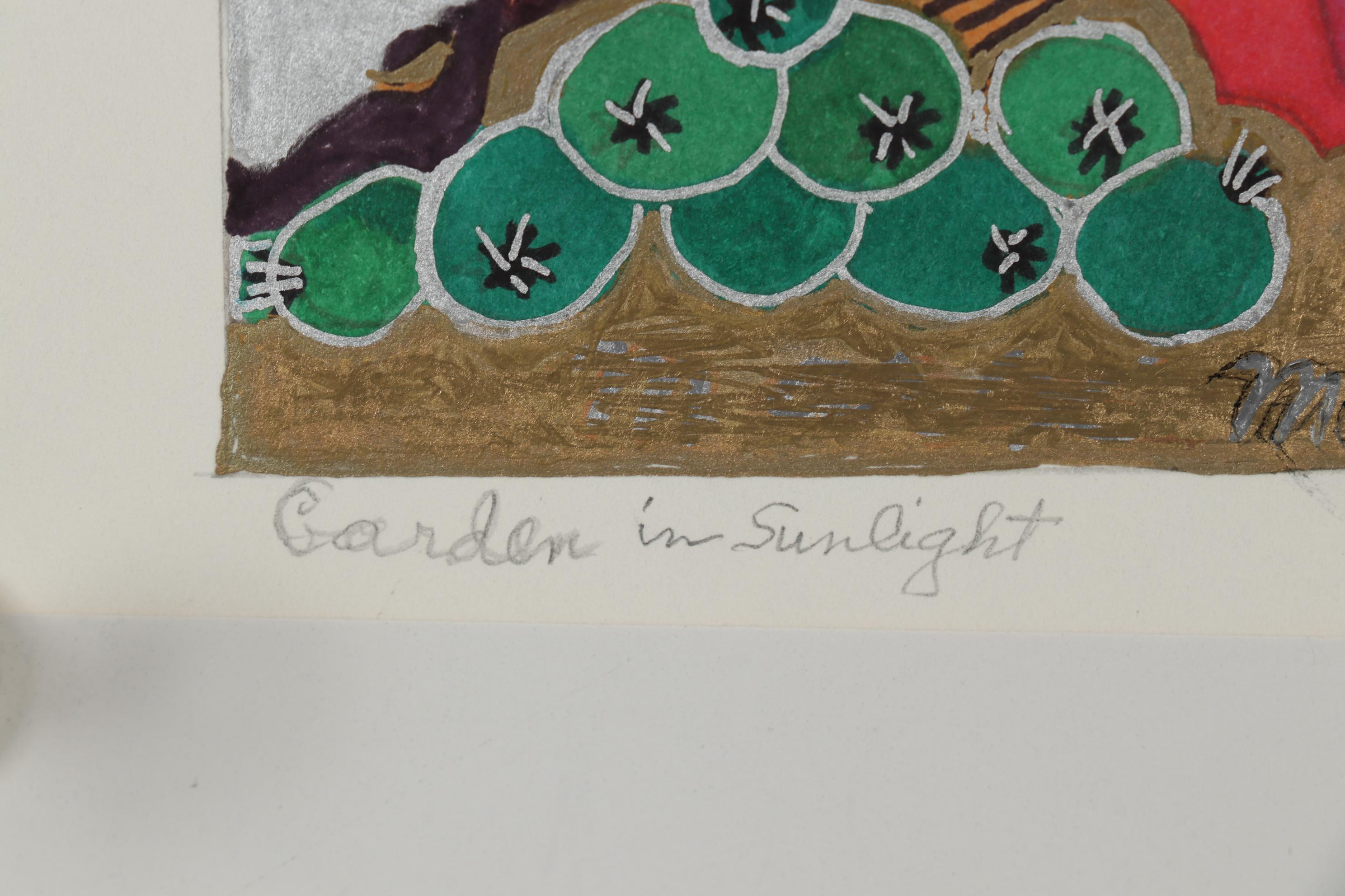 Evelyn Marx Drawing "Garden in Sunlight"