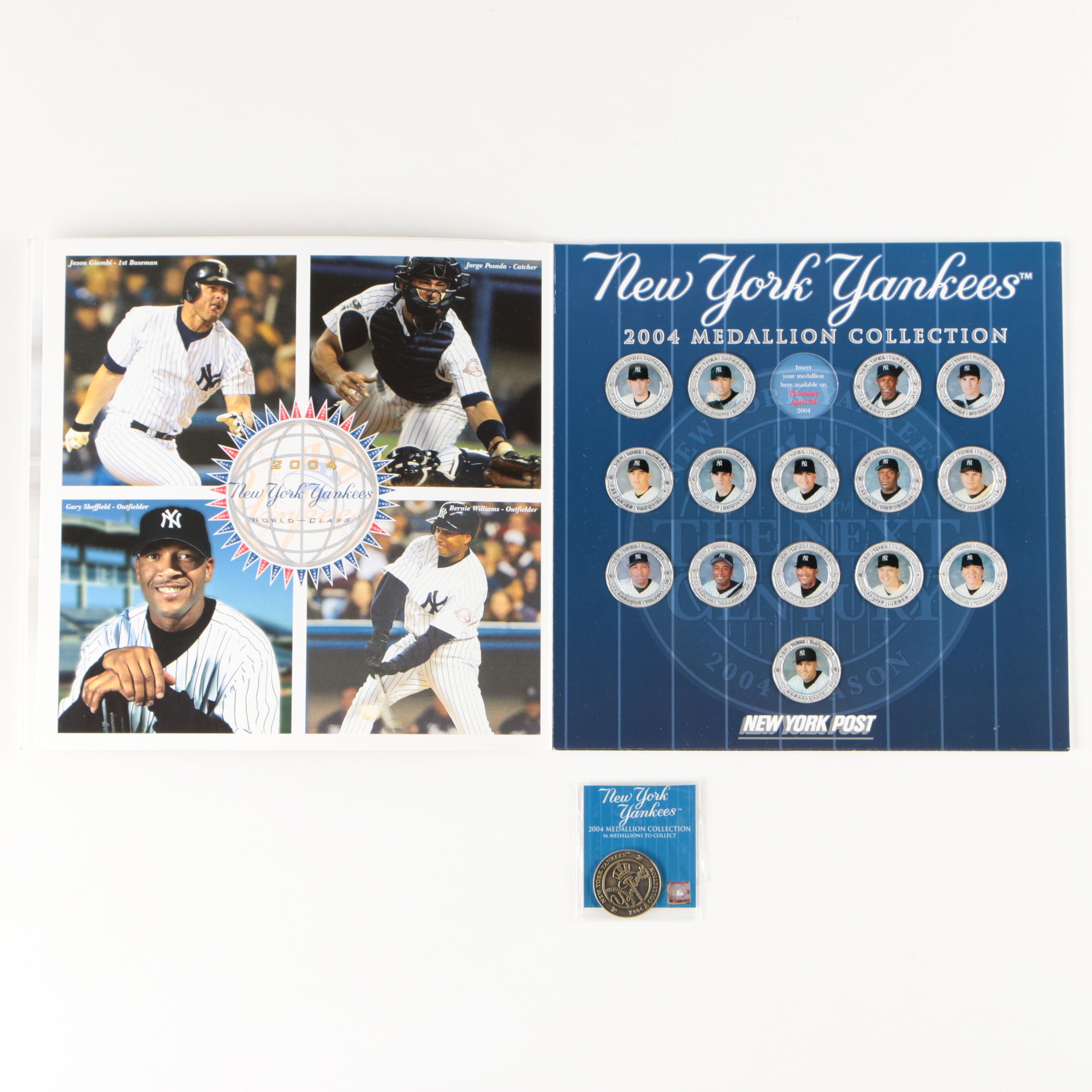 Complete New York Yankees 2004 Medallion Collection From "The New York Post"