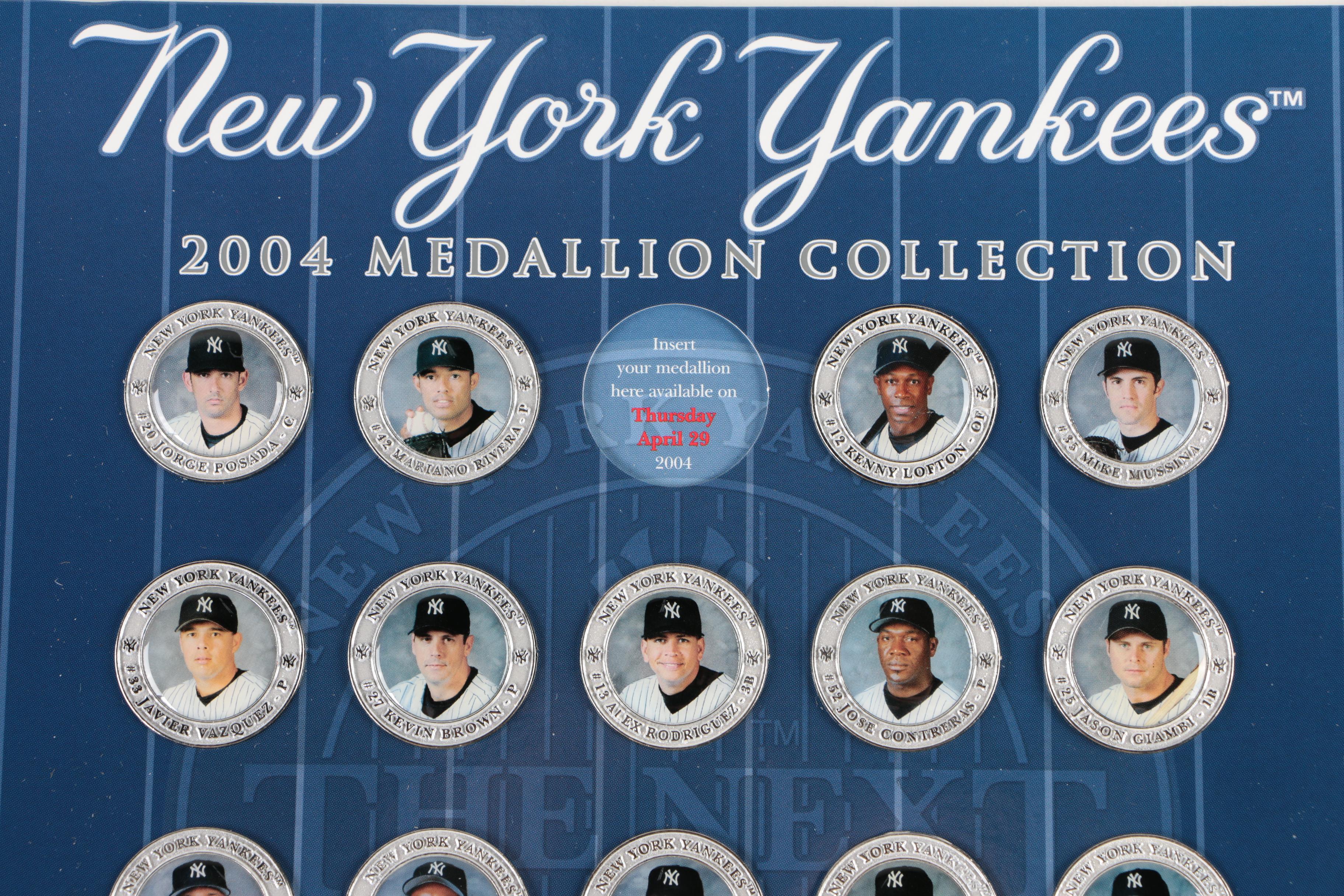 Complete New York Yankees 2004 Medallion Collection From "The New York Post"