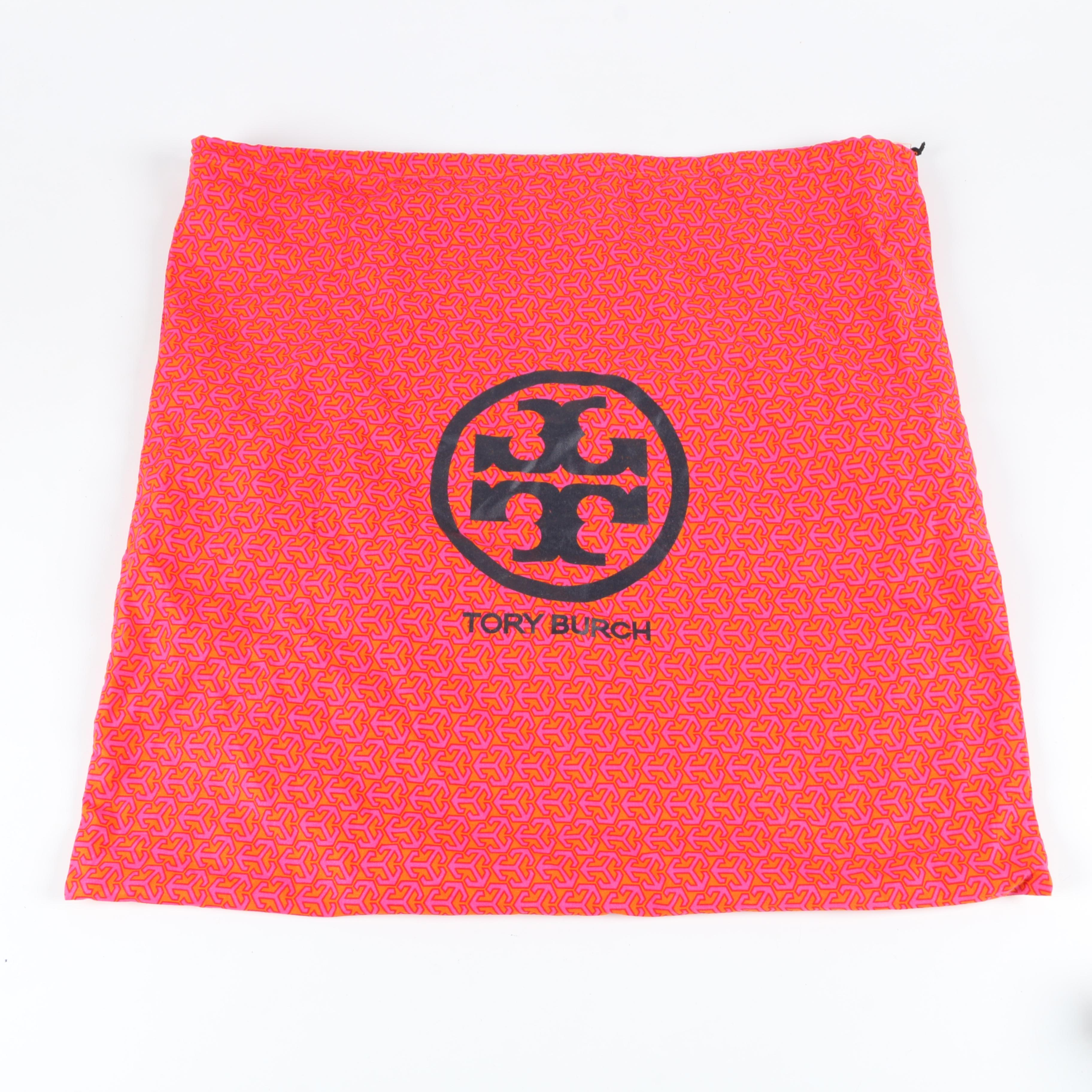 Tory Burch Turquoise Pebbled Leather Tote Bag