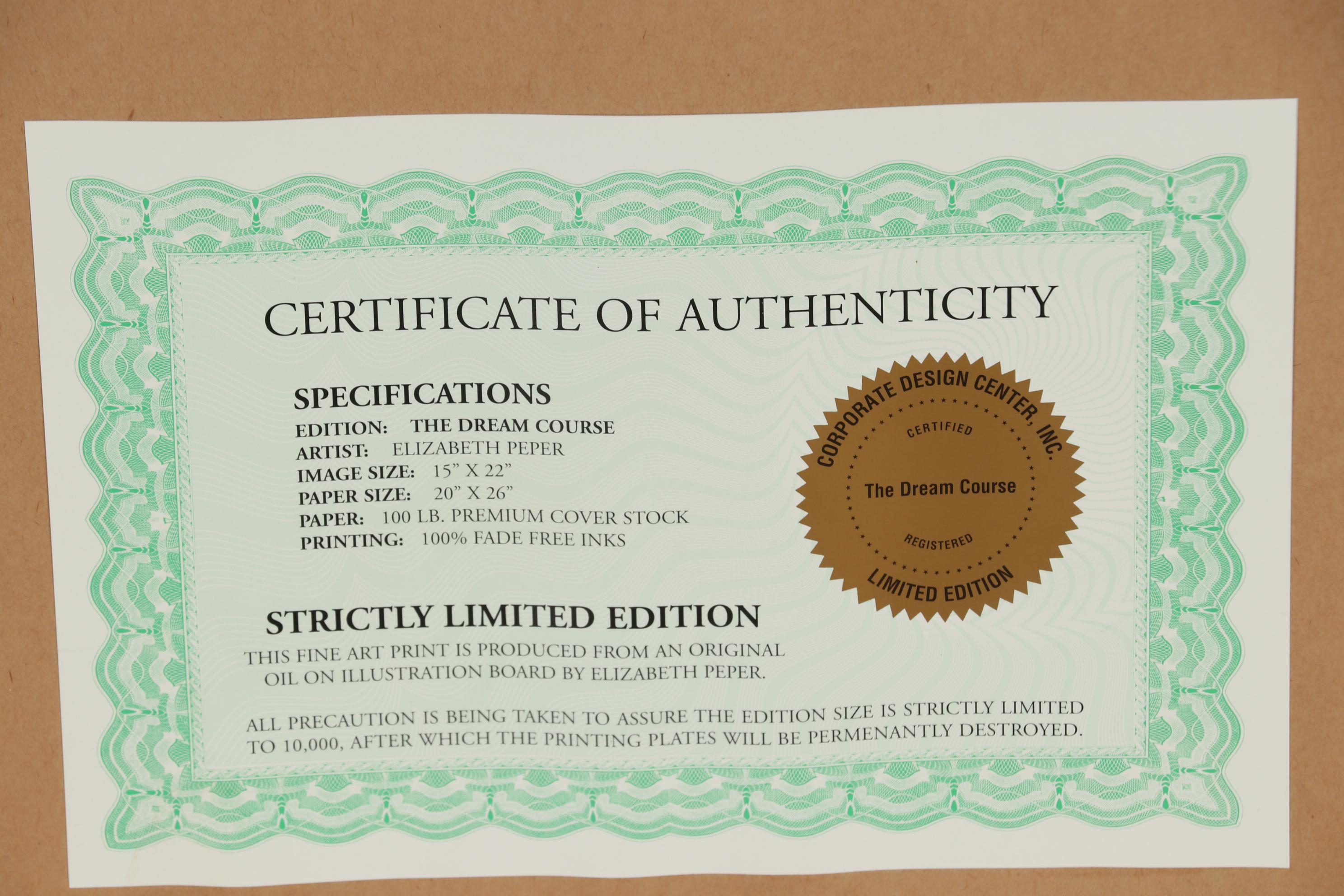 Elizabeth Pepper Limited Edition Offset Lithograph "The Dream Course"