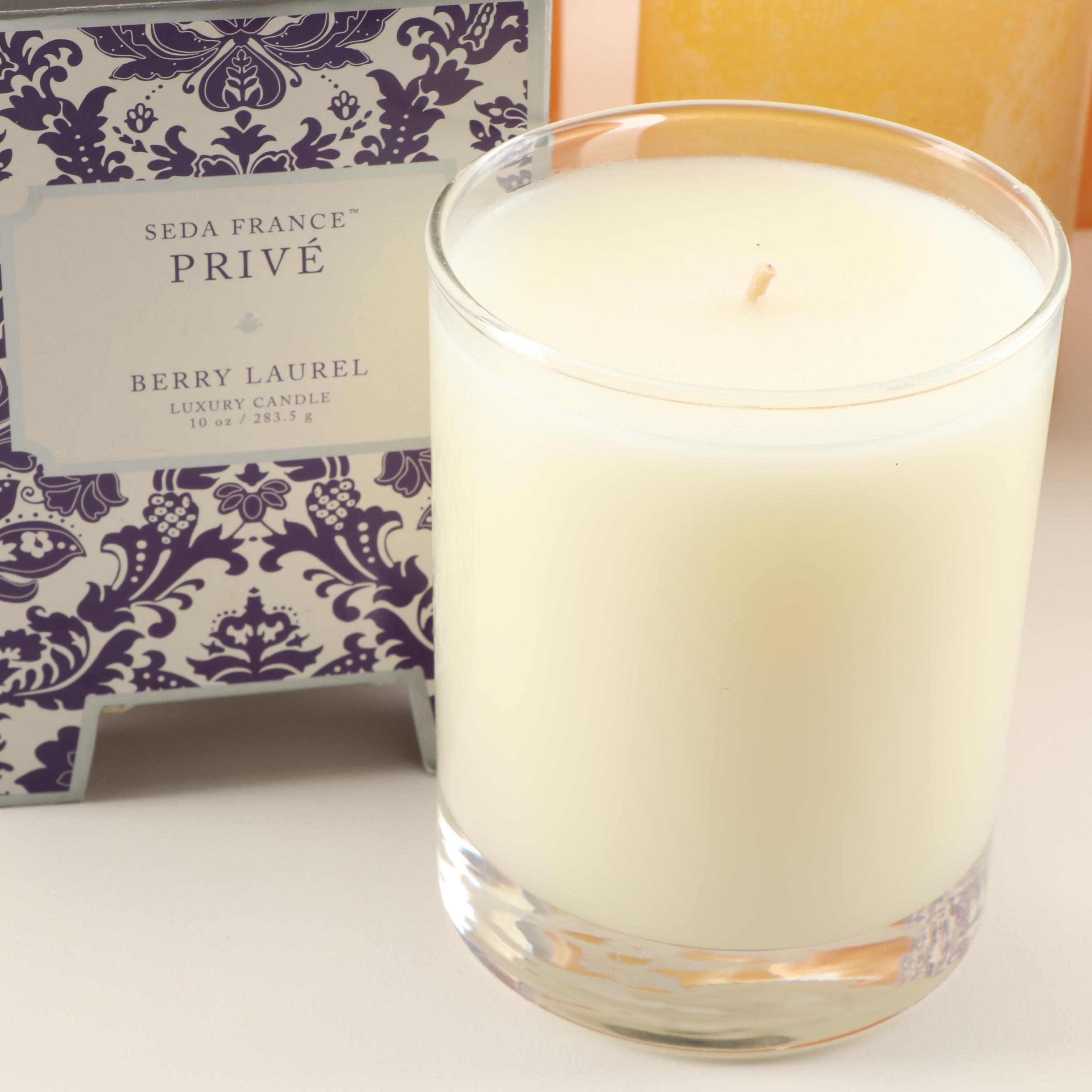 Assortment of Candles Including Vera Bradley and Tory Burch