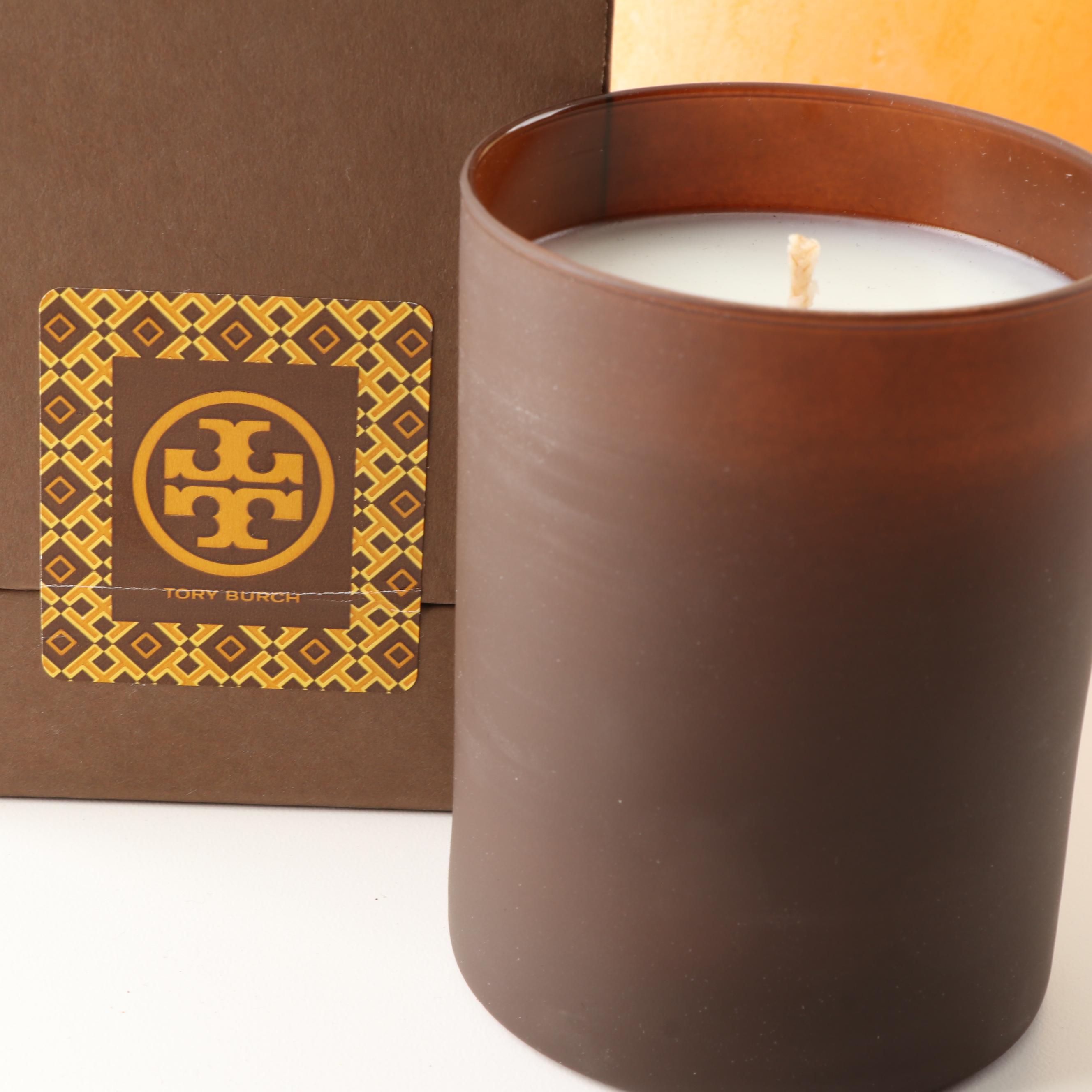 Assortment of Candles Including Vera Bradley and Tory Burch