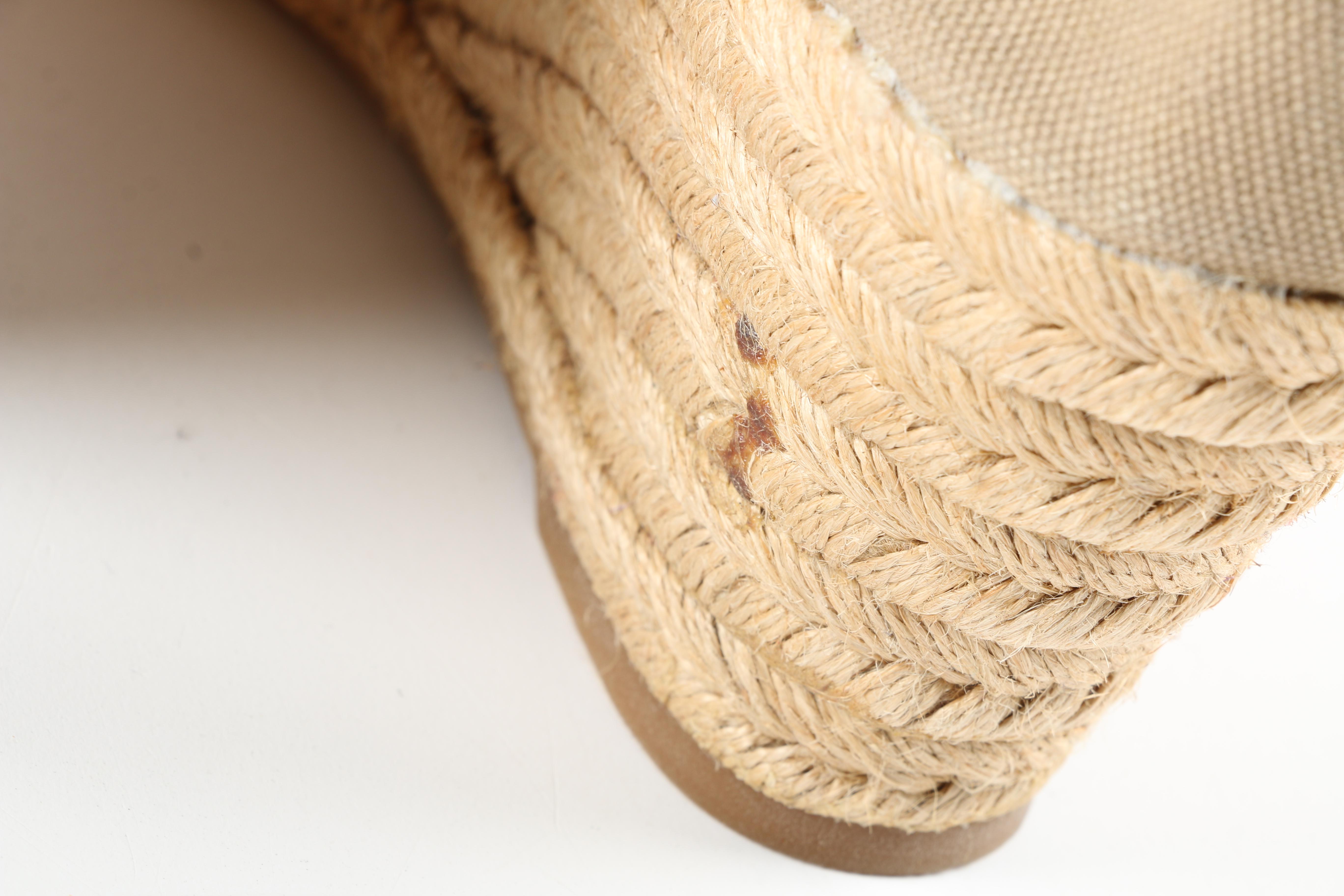 Tory Burch Filipa Orange and Tan Platform Espadrille Wedge Sandals