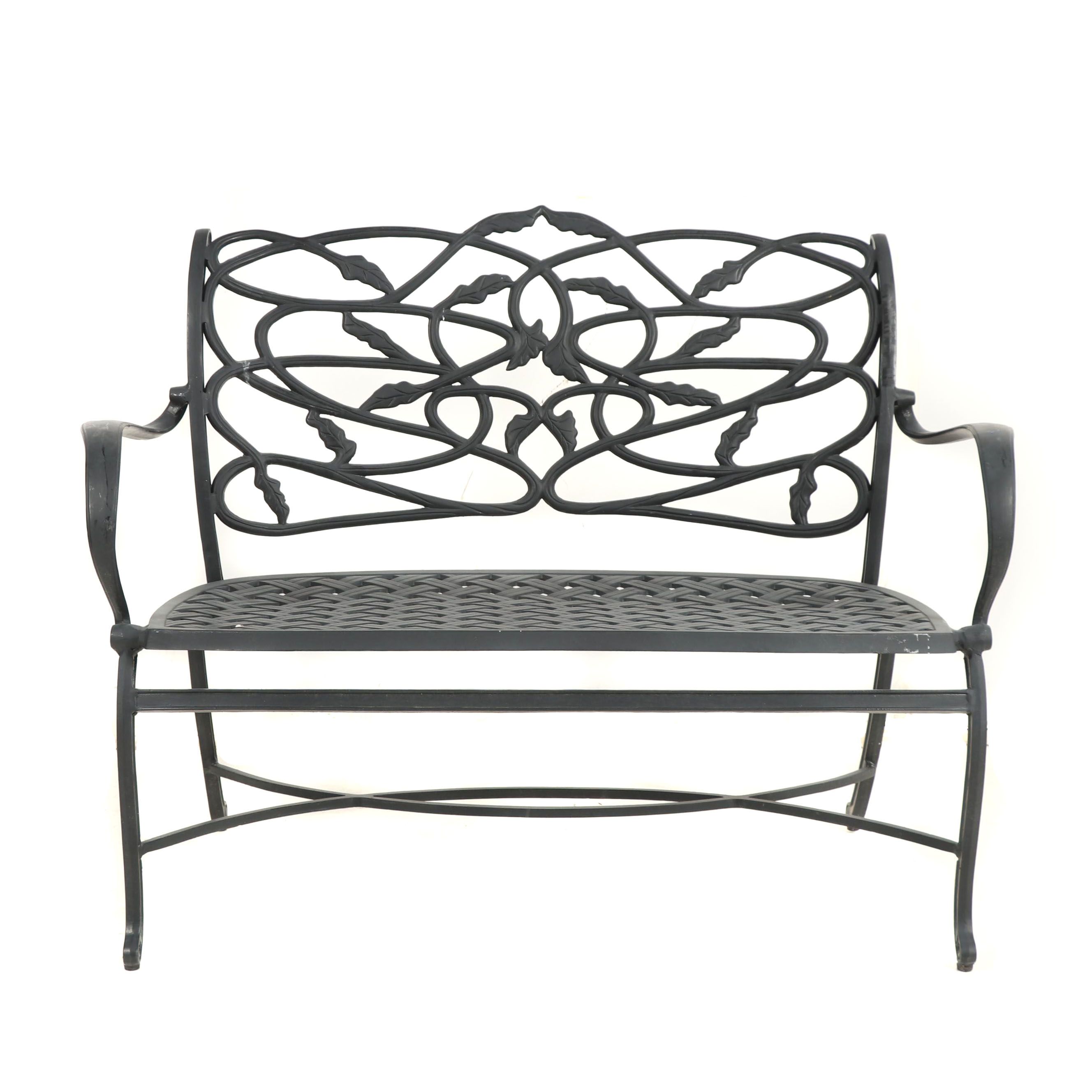 Contemporary Summer Classics Metal Patio Bench