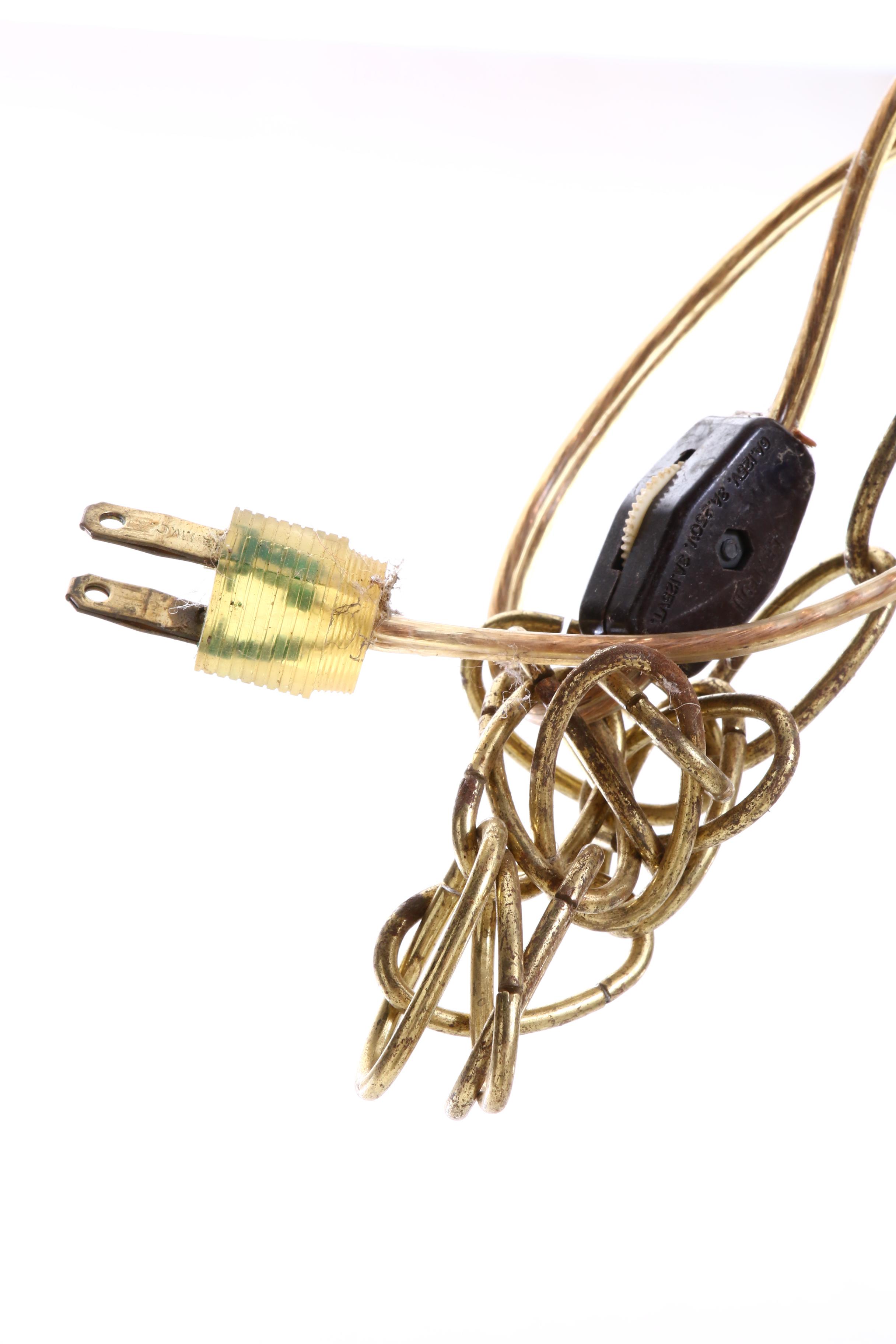 Slag Glass Hanging Pendant Light, Mid to Late 20th Century