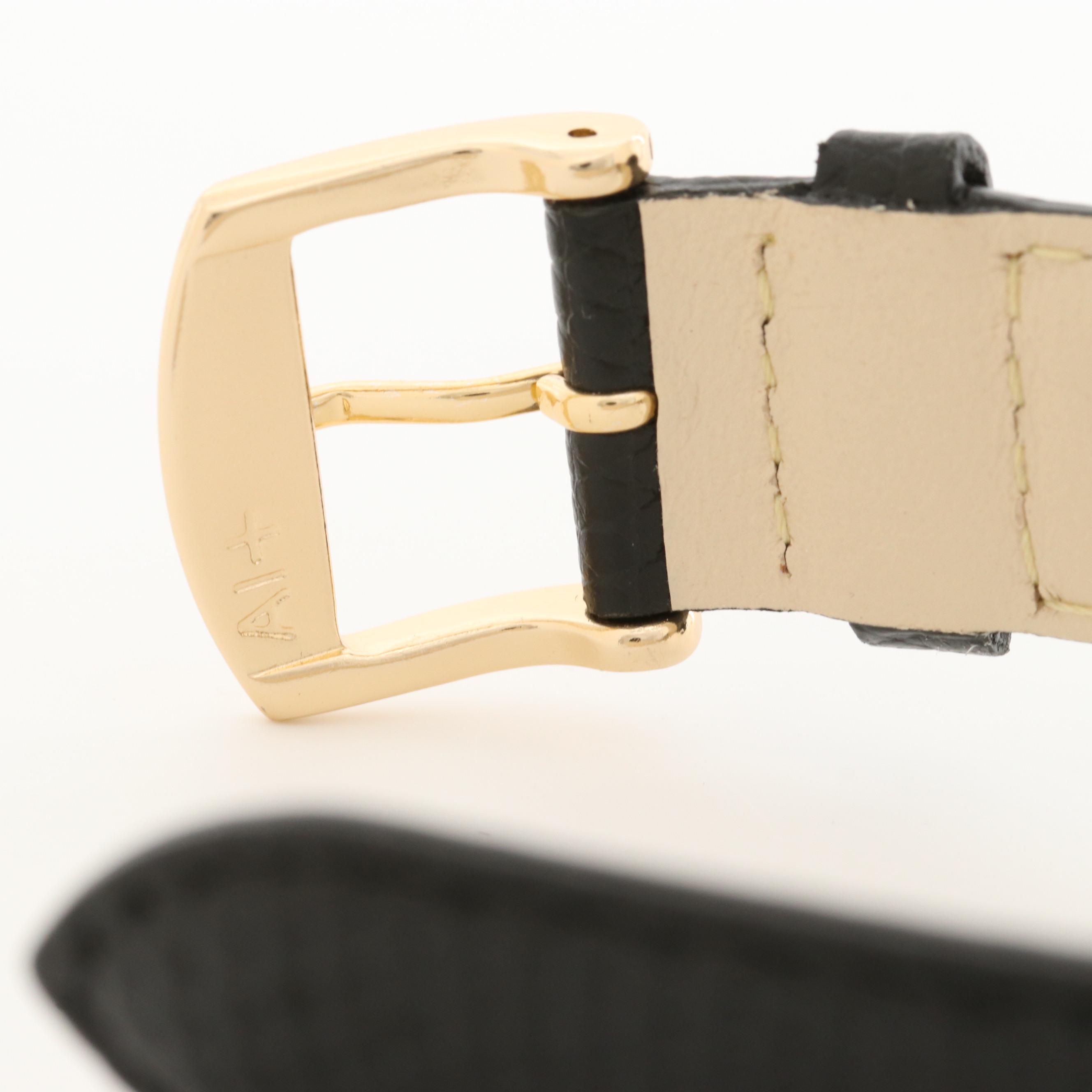 Rolex Air-King Gold Tone and Diamond Hour Markers Black Dial Watch