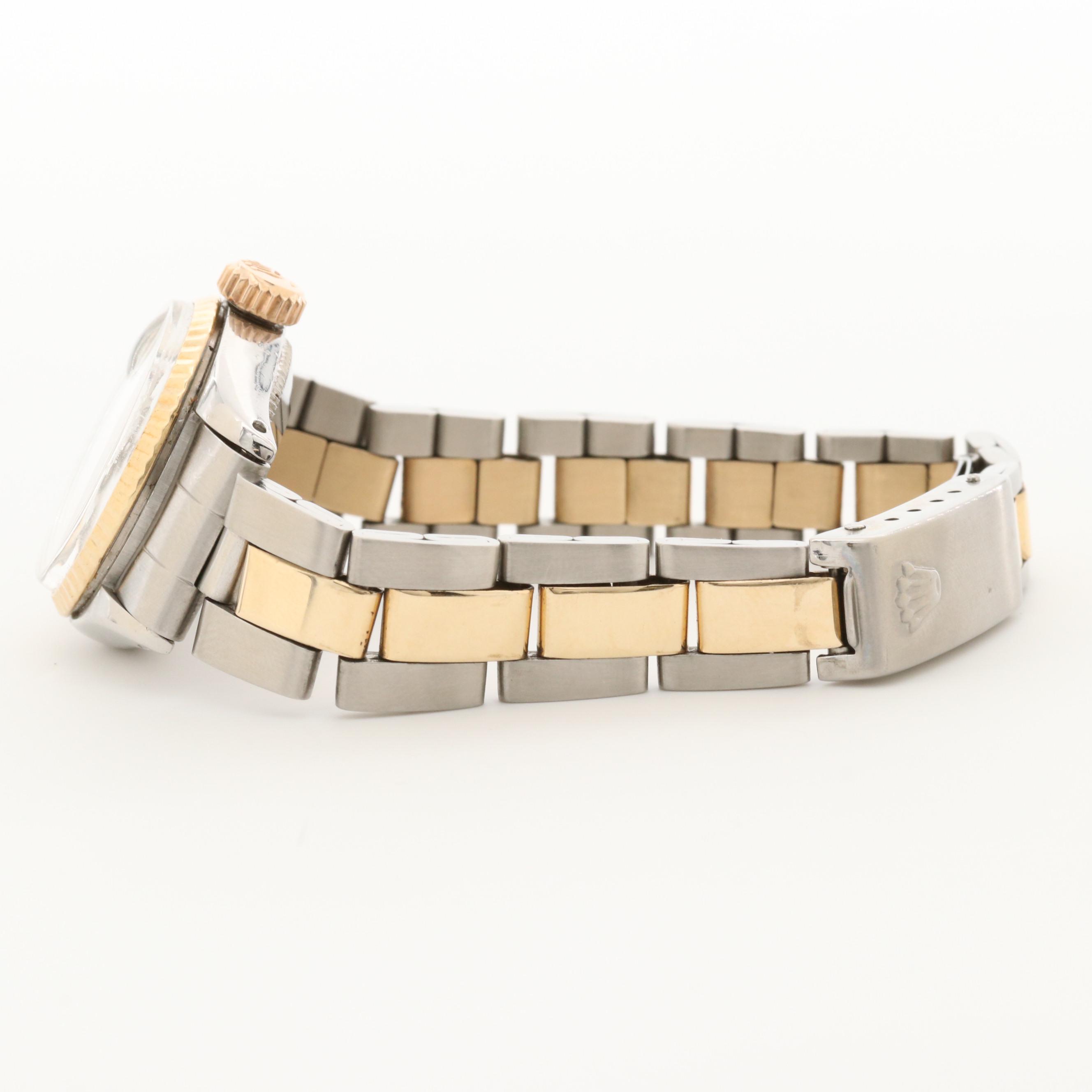 1969 14K Gold and Stainless Steel  Rolex Oyster Perpetual Date Watch