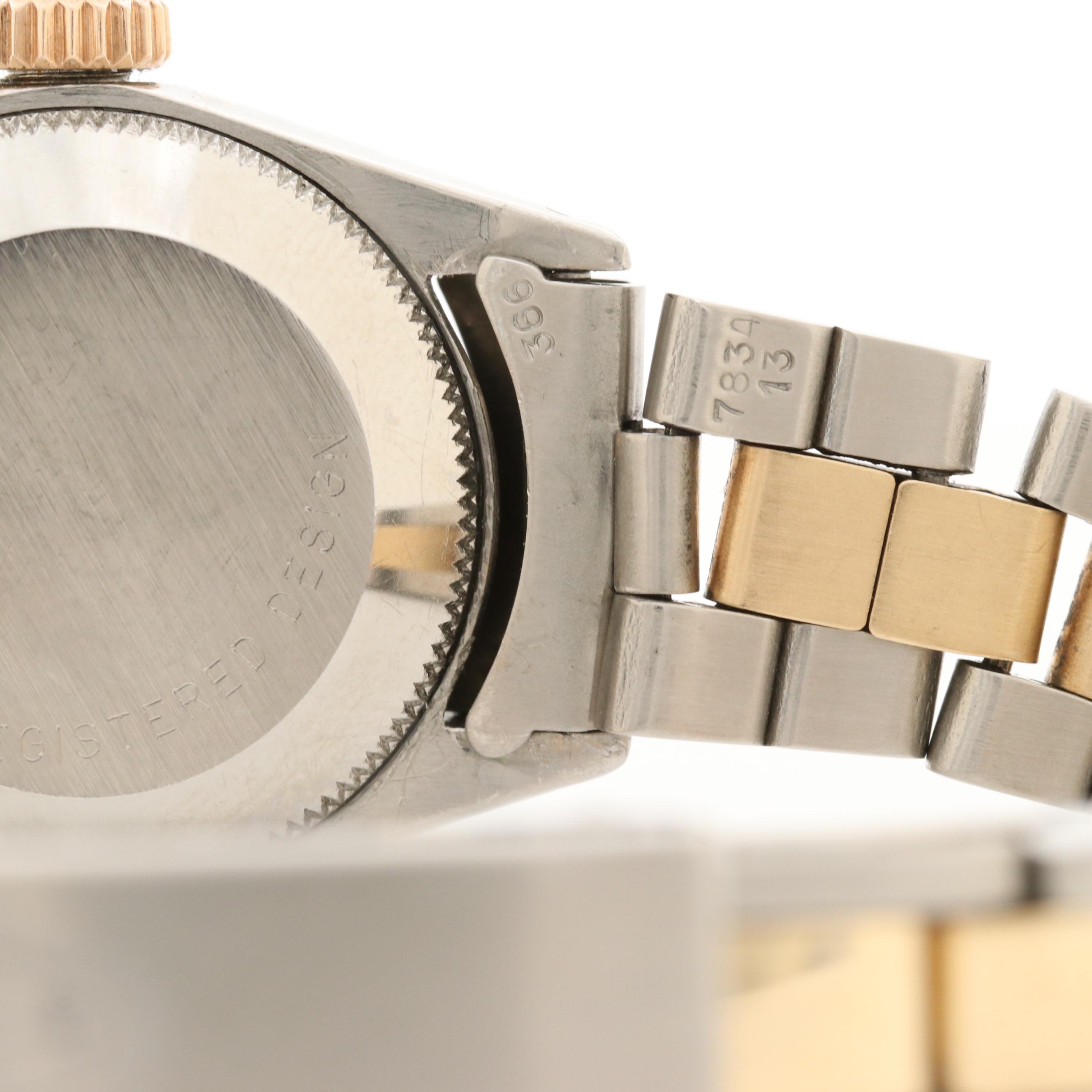 1969 14K Gold and Stainless Steel  Rolex Oyster Perpetual Date Watch