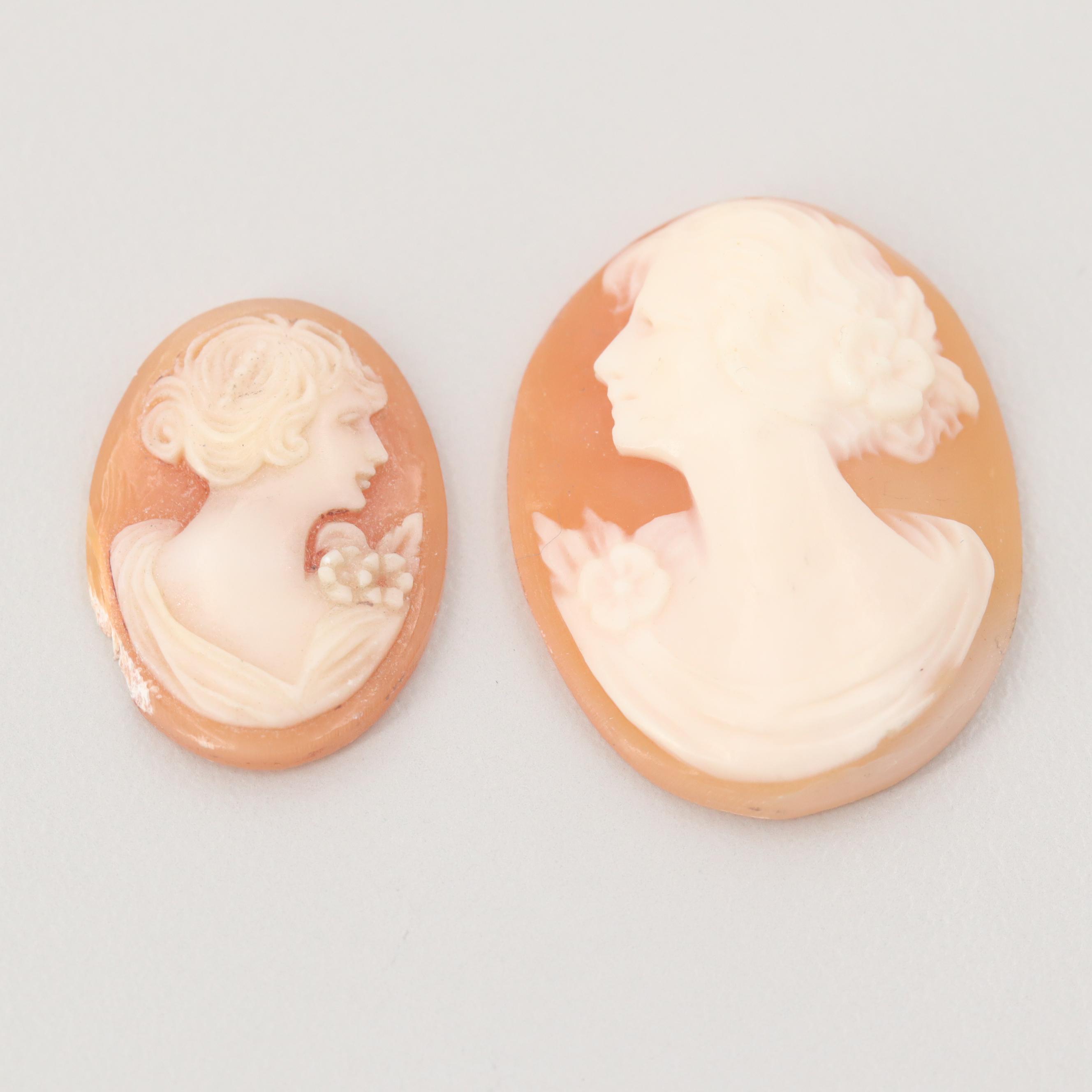 Loose Helmet Shell Cameo Selection Featuring the Three Graces