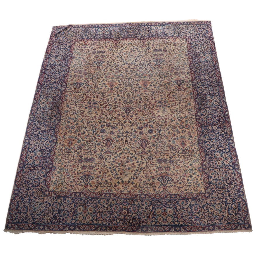 Hand-Knotted Persian Sarouk Wool Room Sized Rug