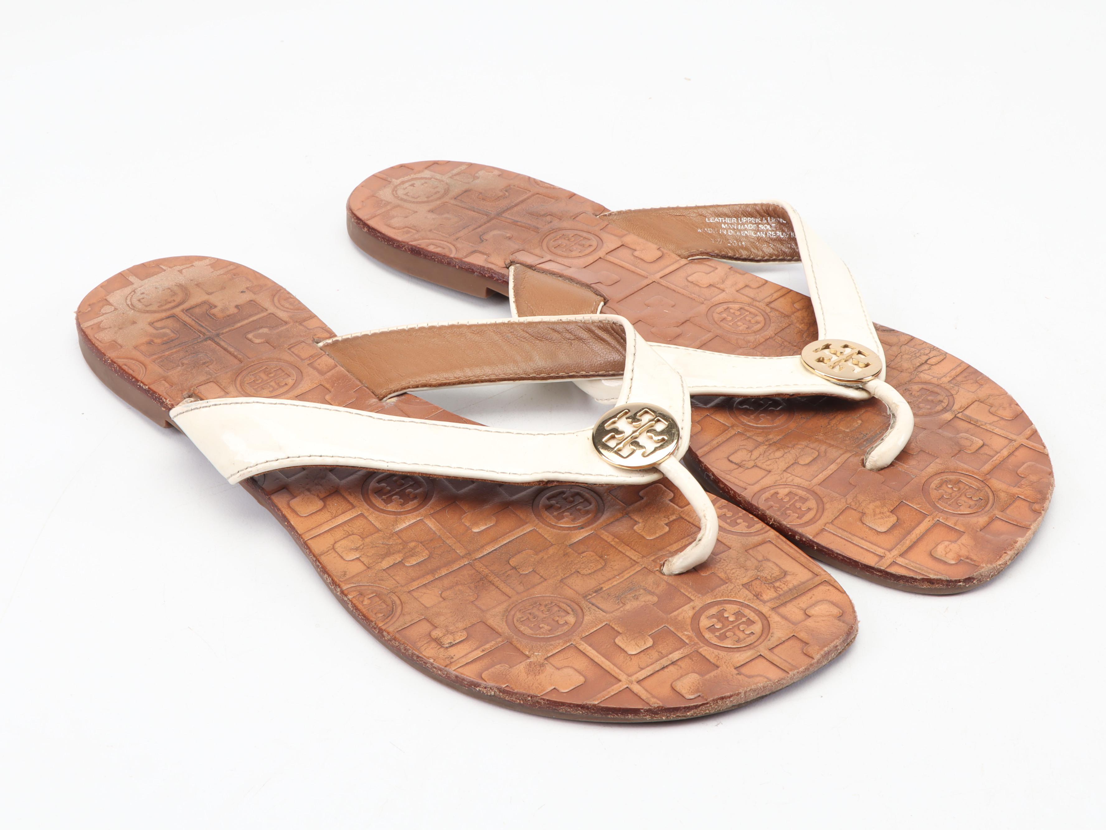 Tory Burch Sandals and Woven Straw Sun Hats Featuring Calvin Klein