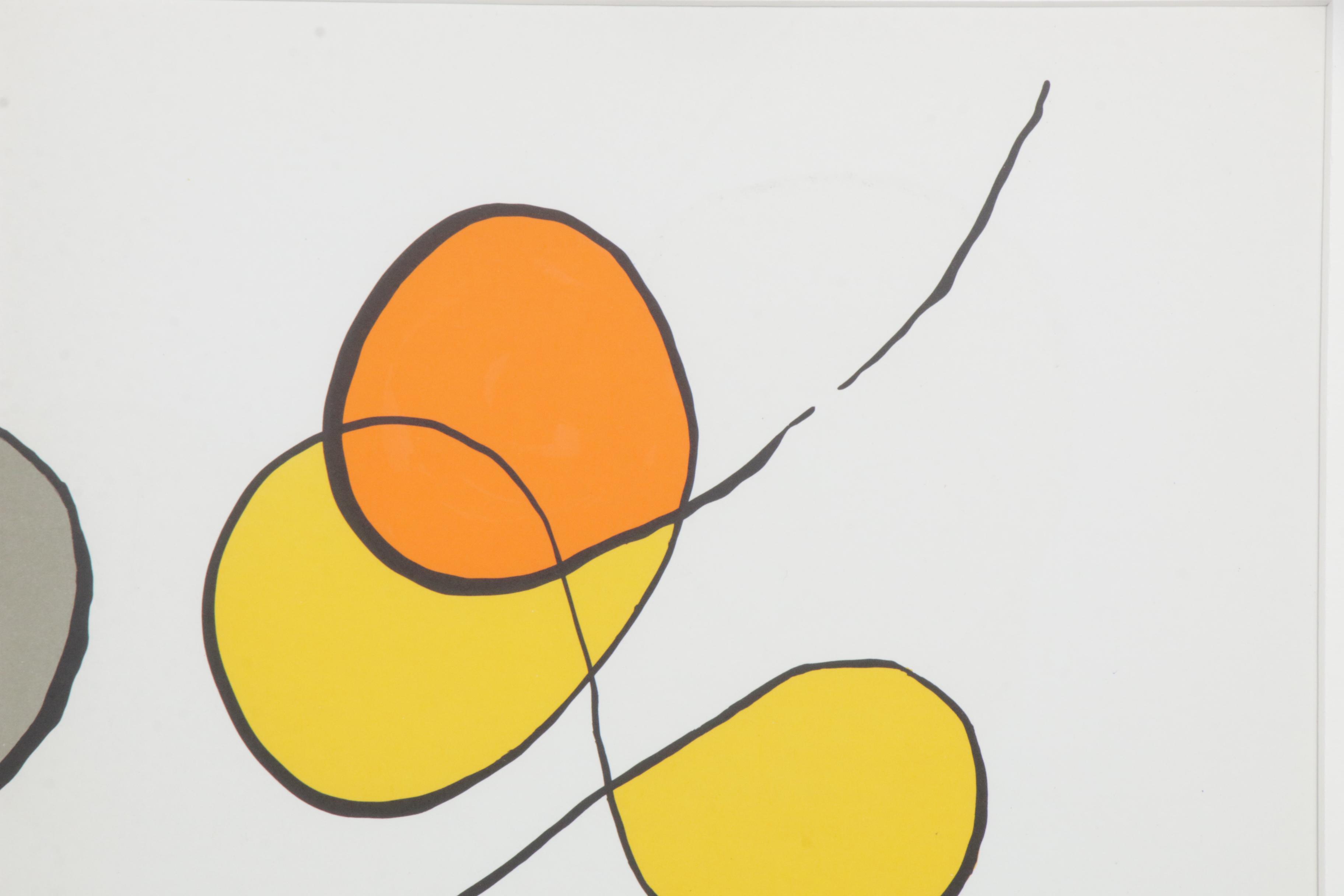 Alexander Calder Double Page Color Lithograph for "Derrière le Miroir"