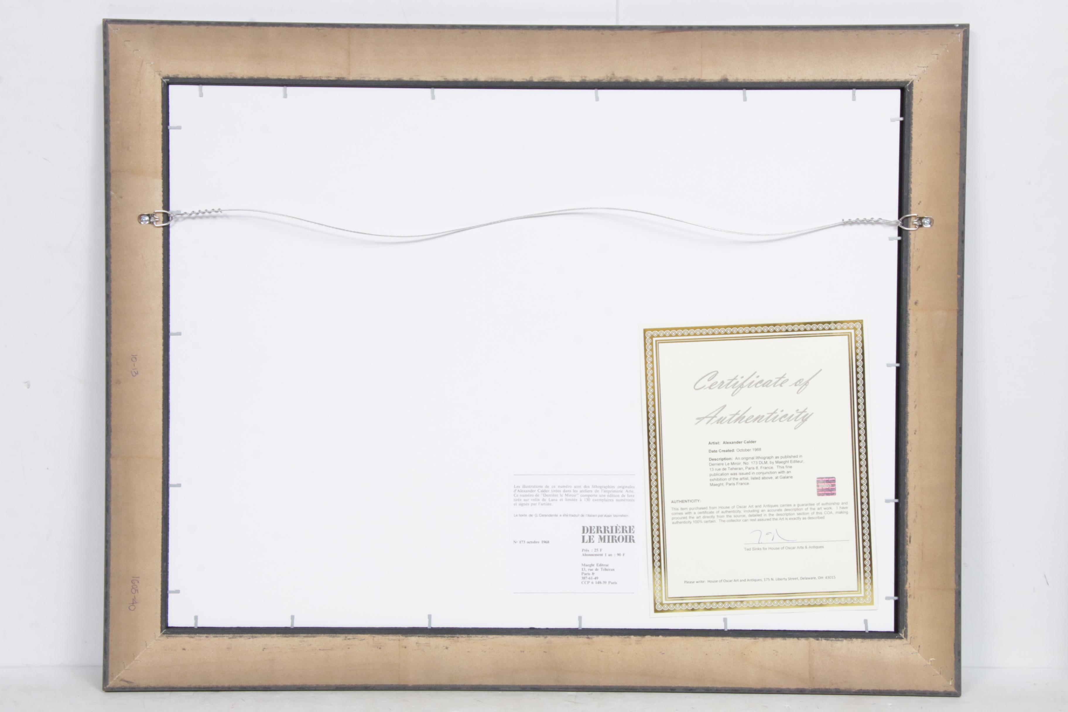 Alexander Calder Double Page Color Lithograph for "Derrière le Miroir"