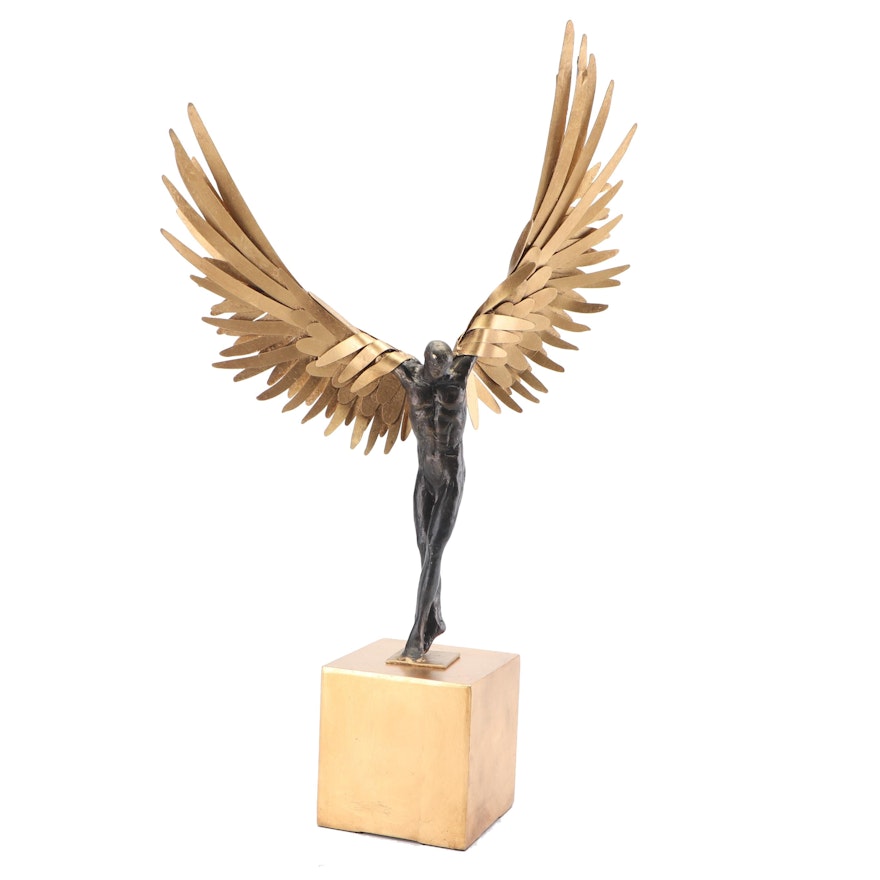 Global Views Cast Iron Sculpture "Avian Man"