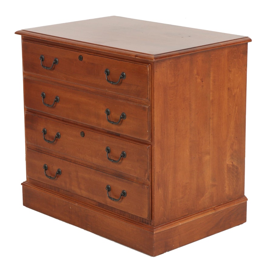 Contemporary Ethan Allen Wooden Filing Cabinet