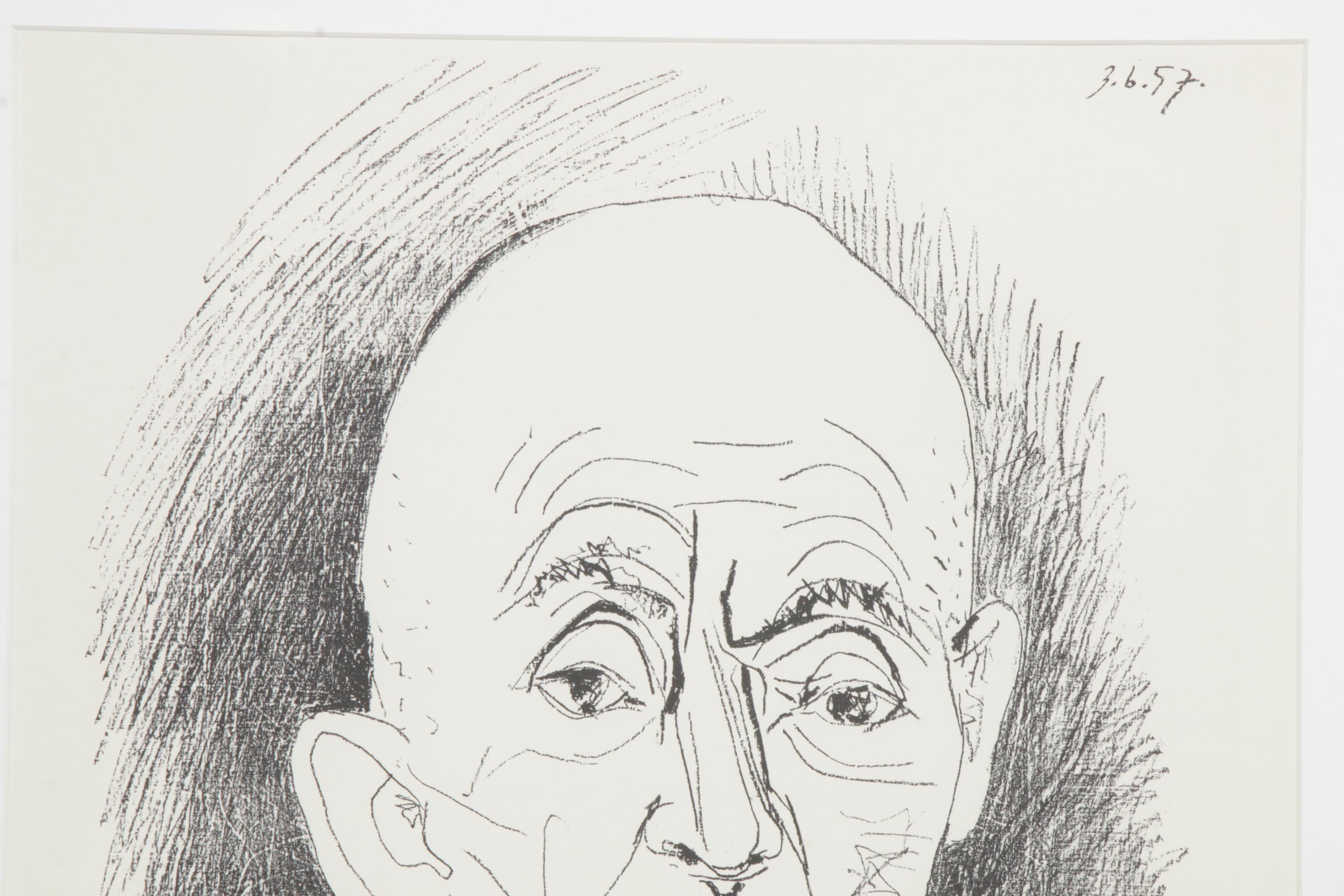 Pablo Picasso Reproduction Lithograph "Portrait of Daniel-Henry Kahnweiler"