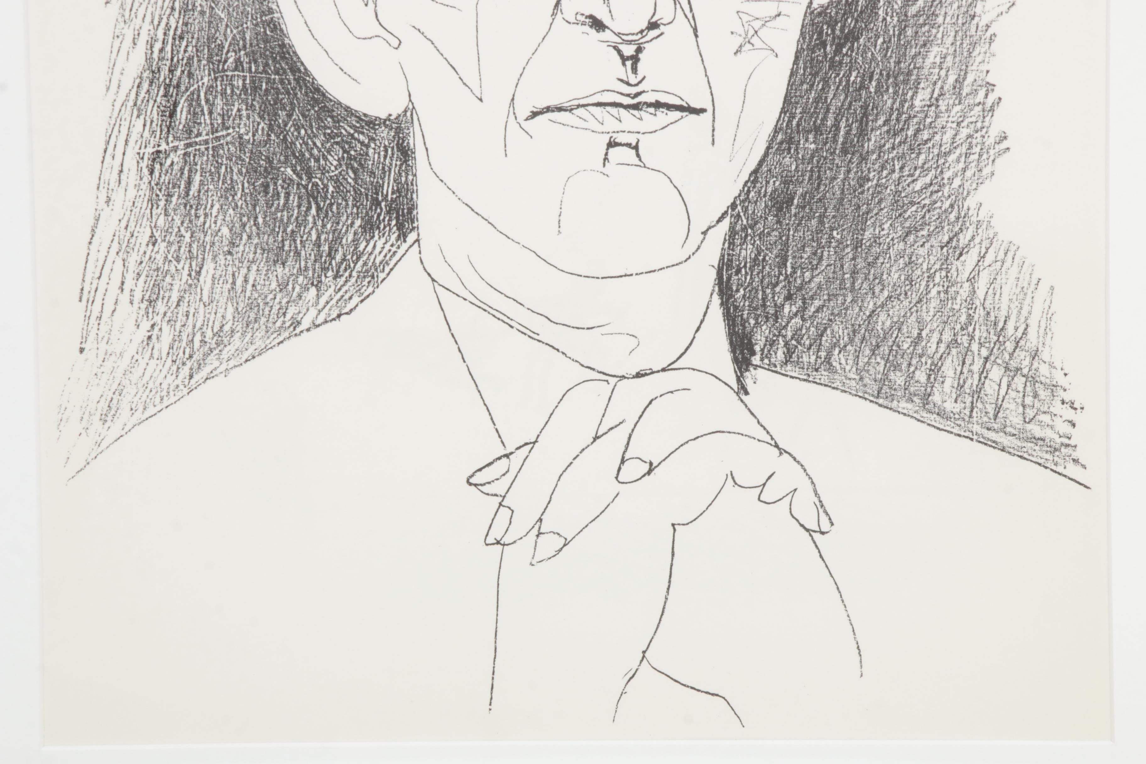 Pablo Picasso Reproduction Lithograph "Portrait of Daniel-Henry Kahnweiler"
