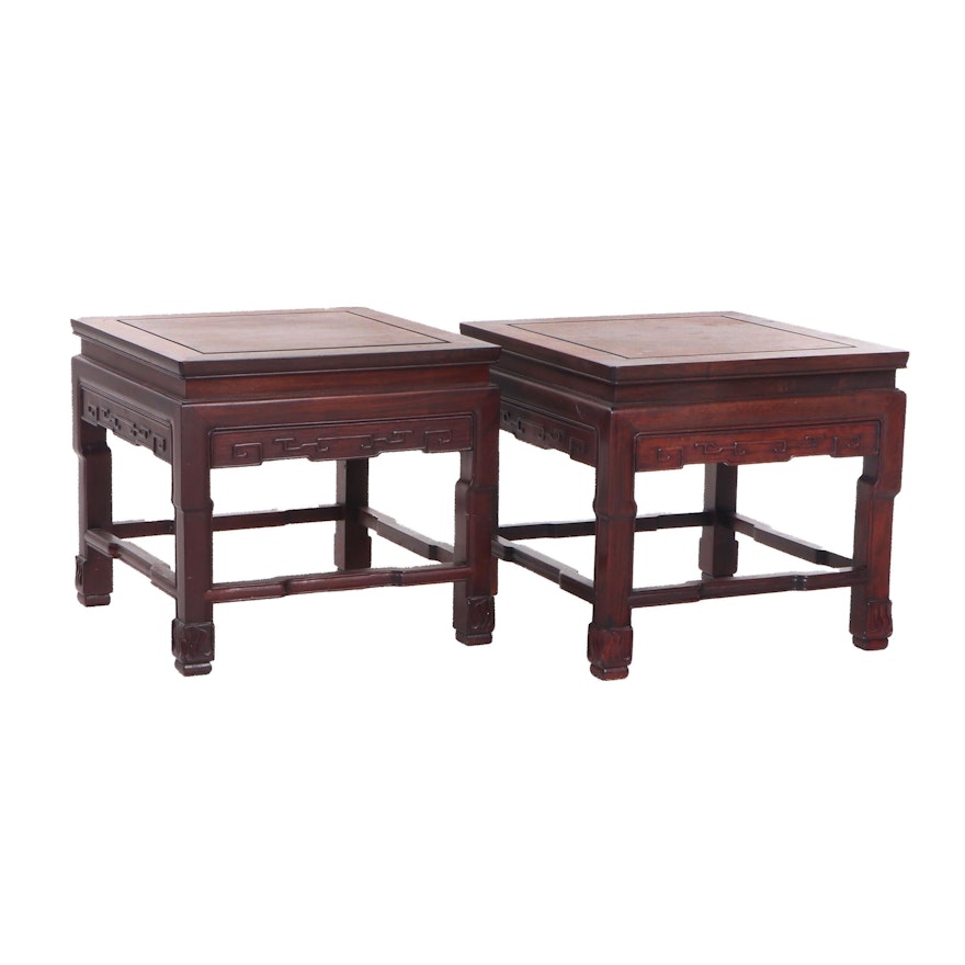 Chinese Rosewood Side Tables, Vintage