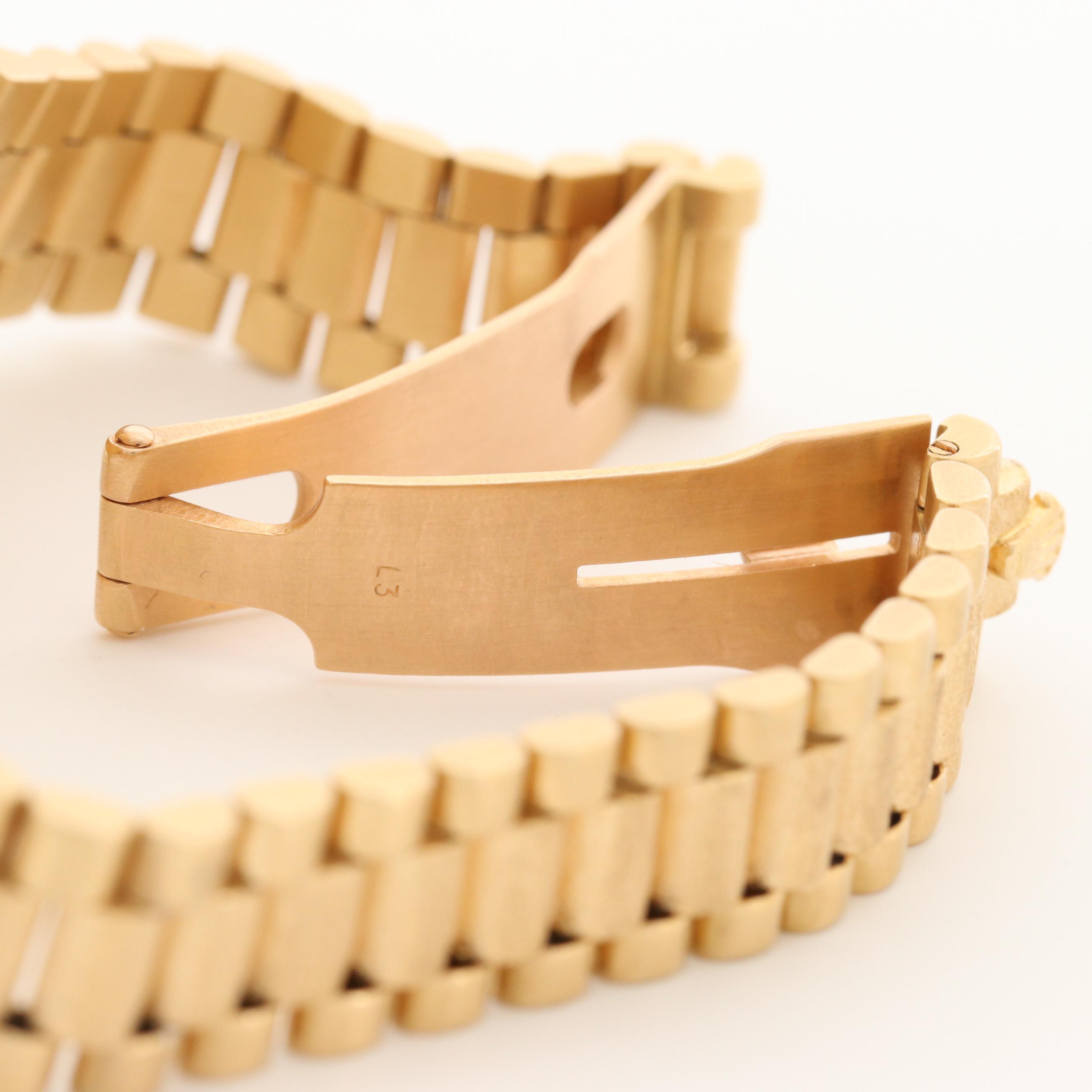 Rolex Datejust President 18K Gold Automatic Watch With 1.20 CTW Diamonds