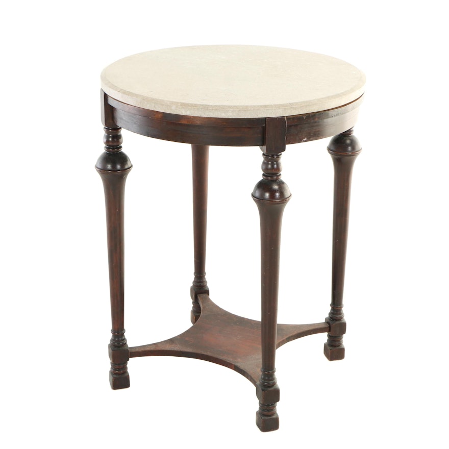 Louis XVI Style Marble Top Gueridon, 20th Century