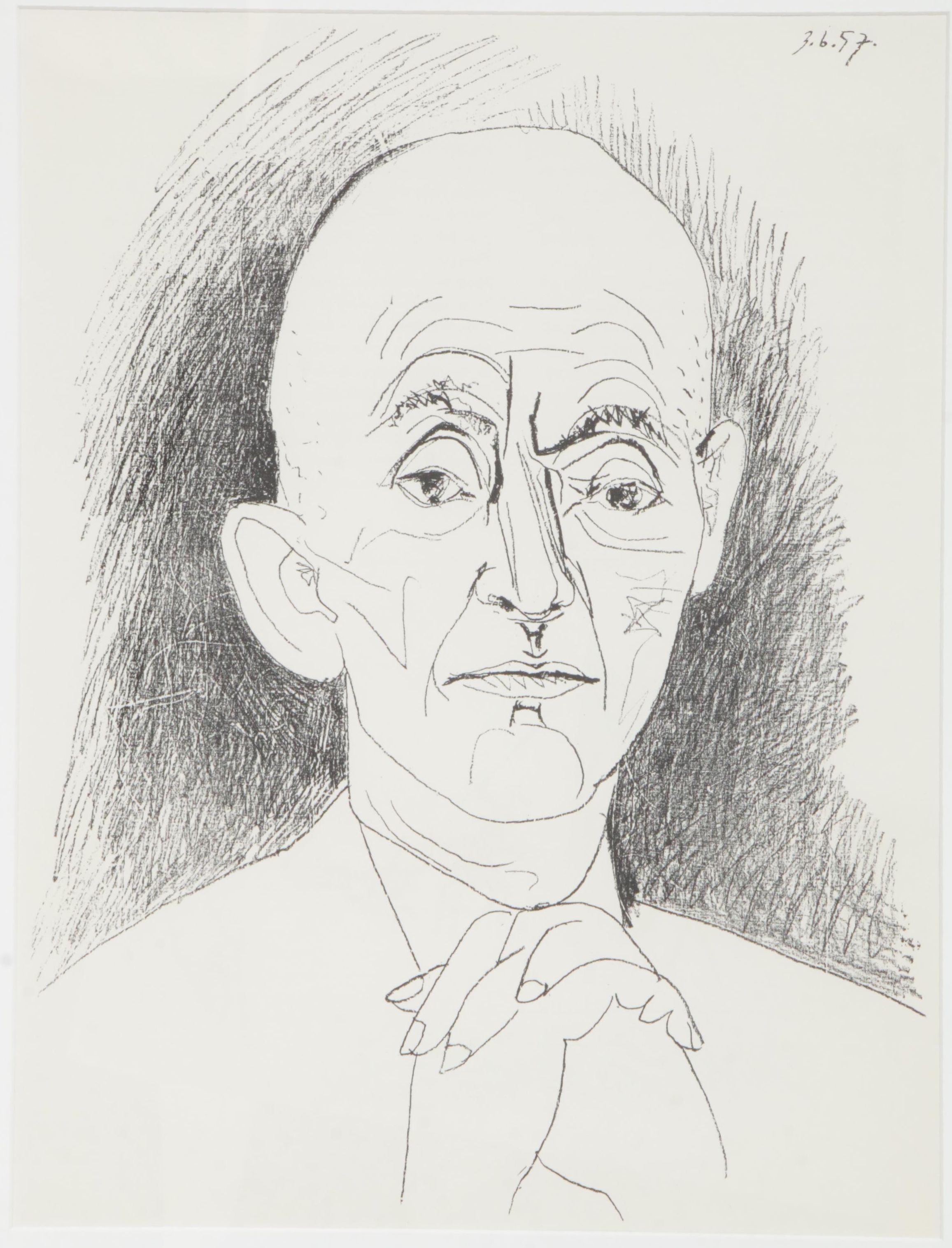 Pablo Picasso Reproduction Lithograph "Portrait of Daniel-Henry Kahnweiler"