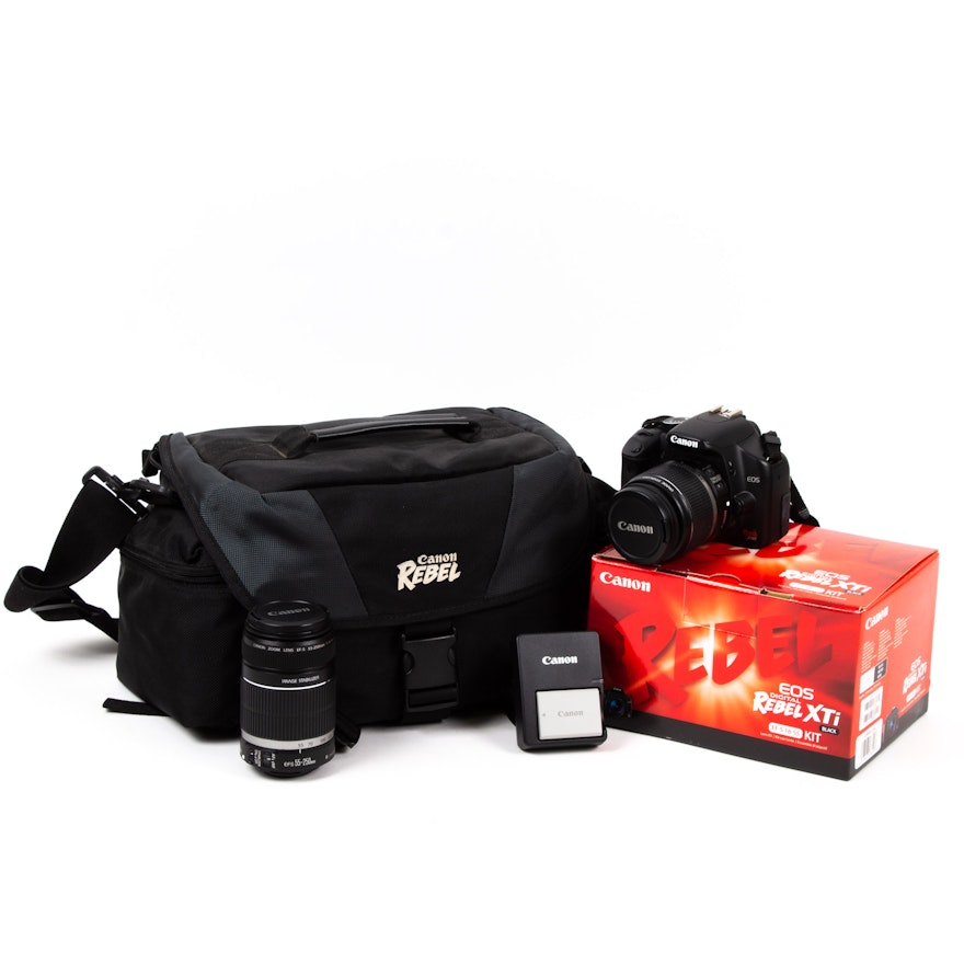 Canon EOS Digital Rebel XSI Camera and Lens
