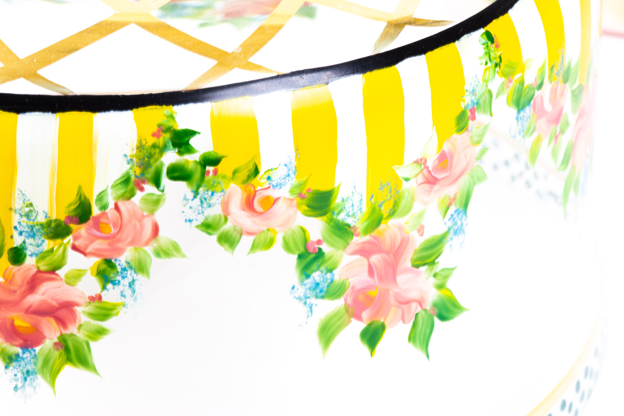 MacKenzie-Childs "Striped Awning" Cake Dome with "Taylor" Cake Stand