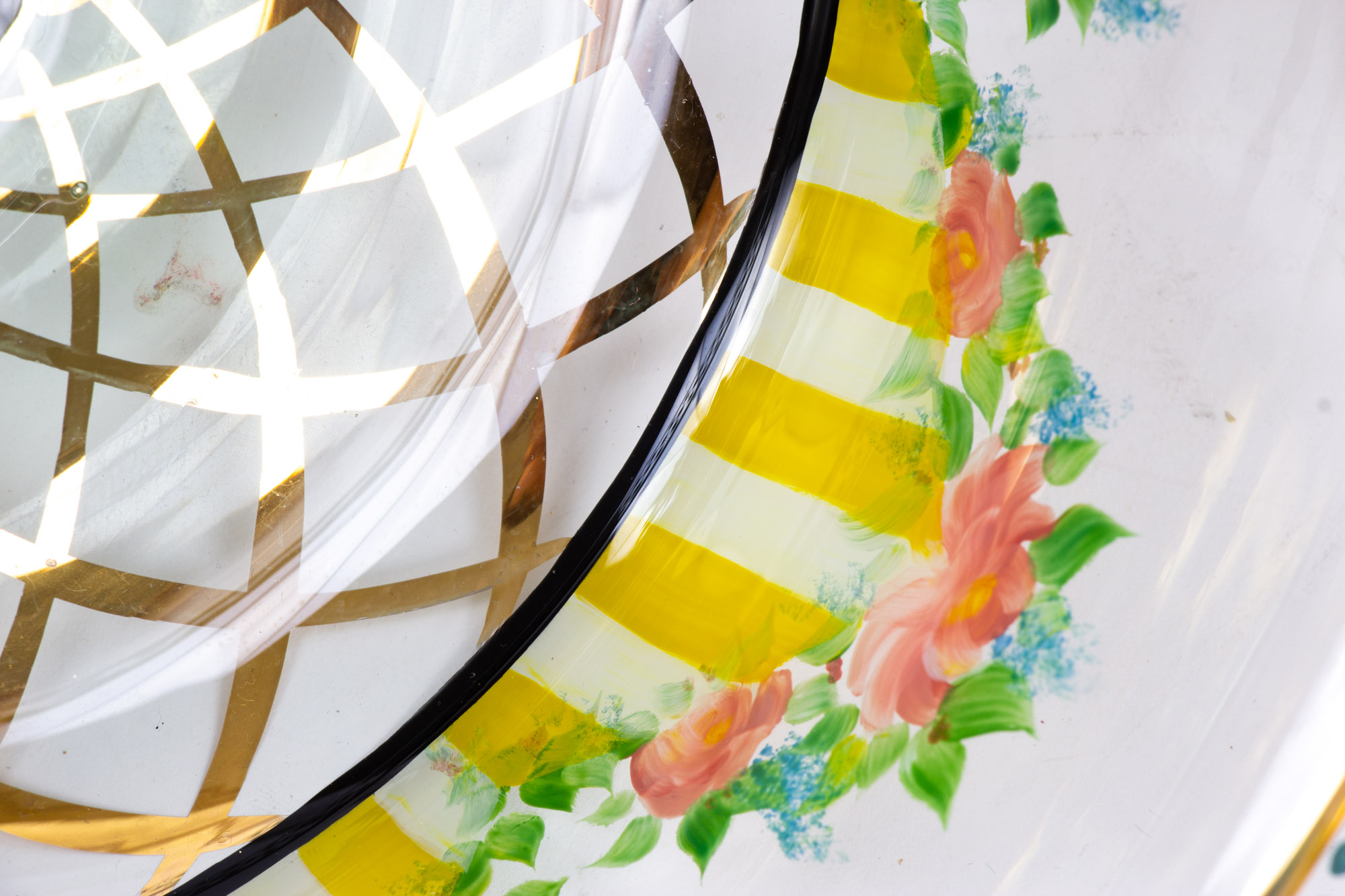 MacKenzie-Childs "Striped Awning" Cake Dome with "Taylor" Cake Stand