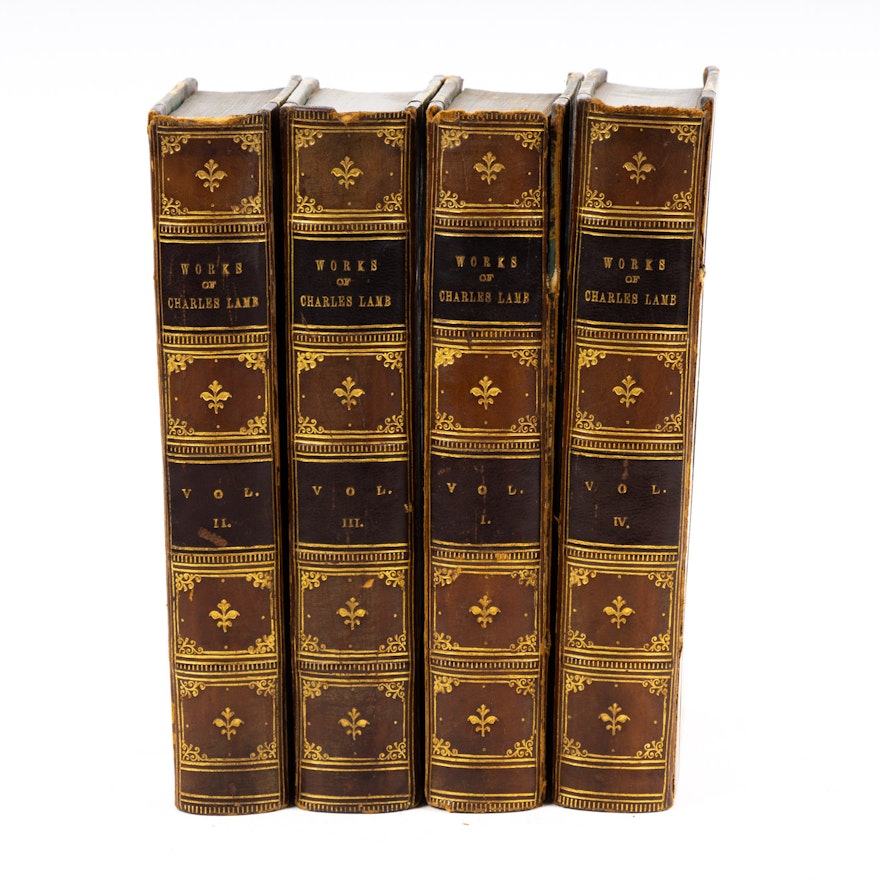 1864 "The Works of Charles Lamb" Four Volumes Set