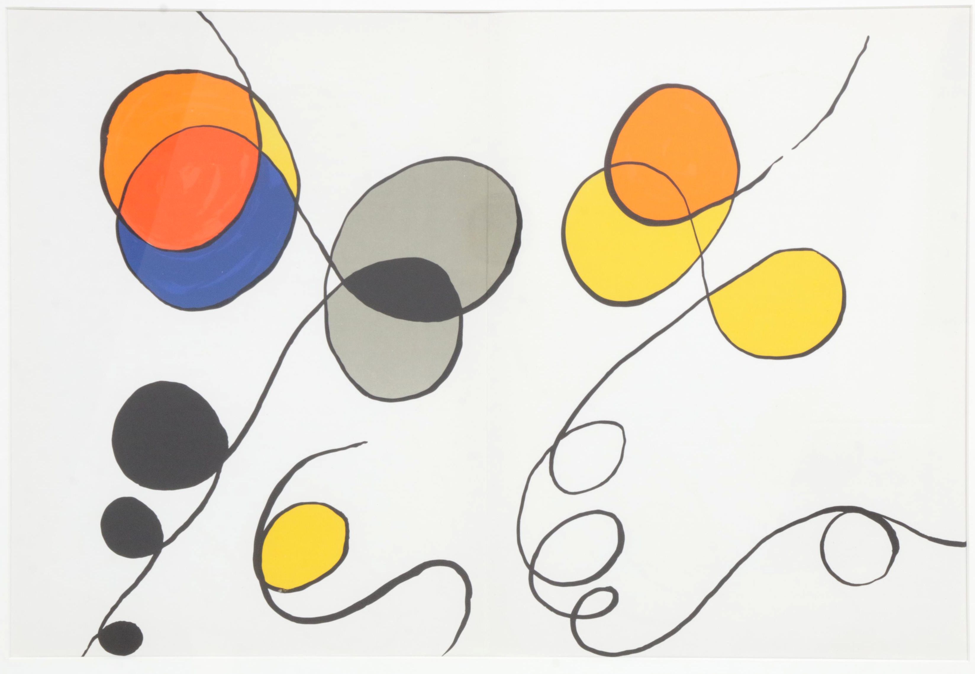 Alexander Calder Double Page Color Lithograph for "Derrière le Miroir"
