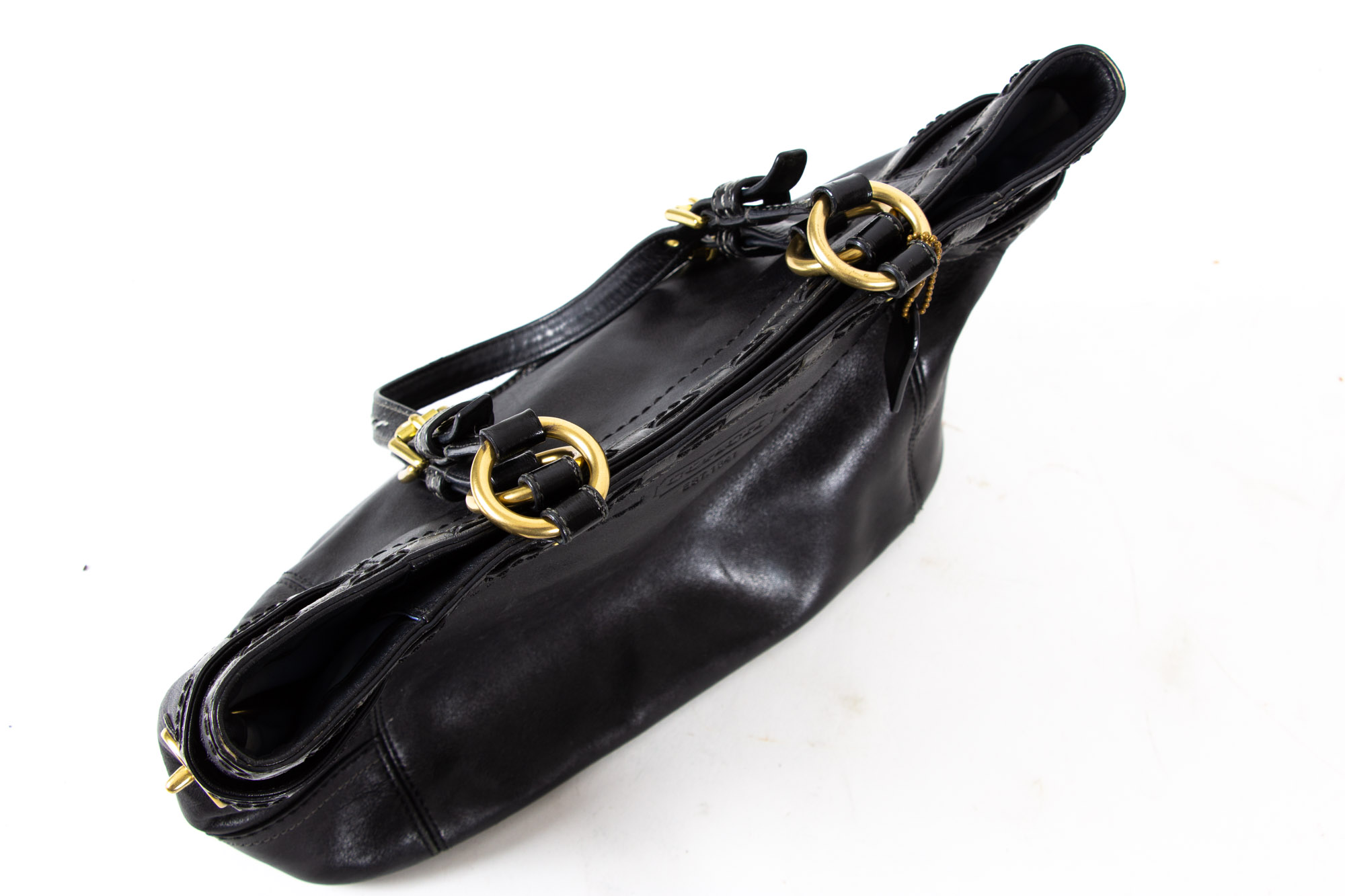 Coach Leather Gallery Tote, Brooke Leather Hobo Bag, and Signature Print Pouch