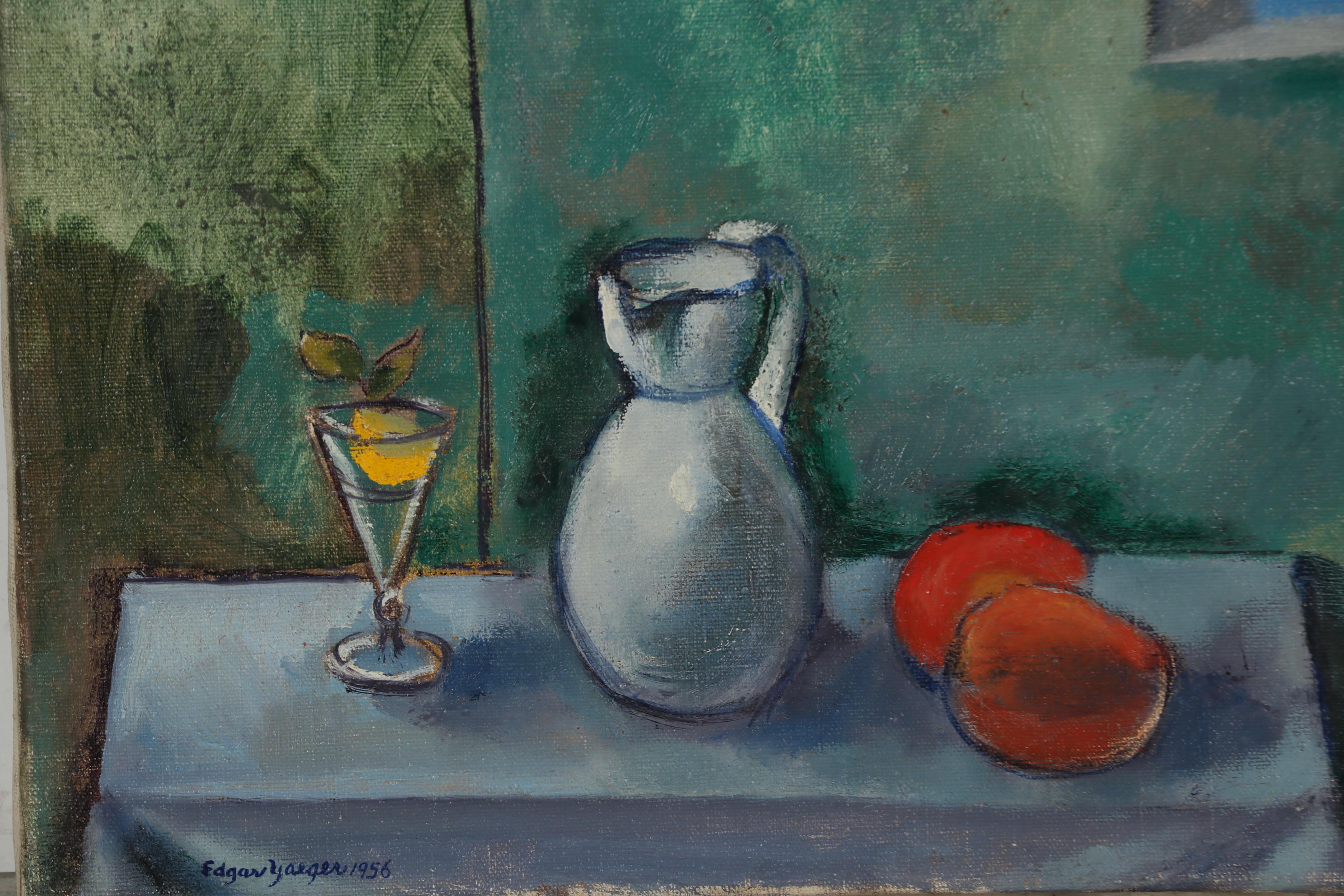 Edgar Yaeger 1956 Still Life Oil Painting