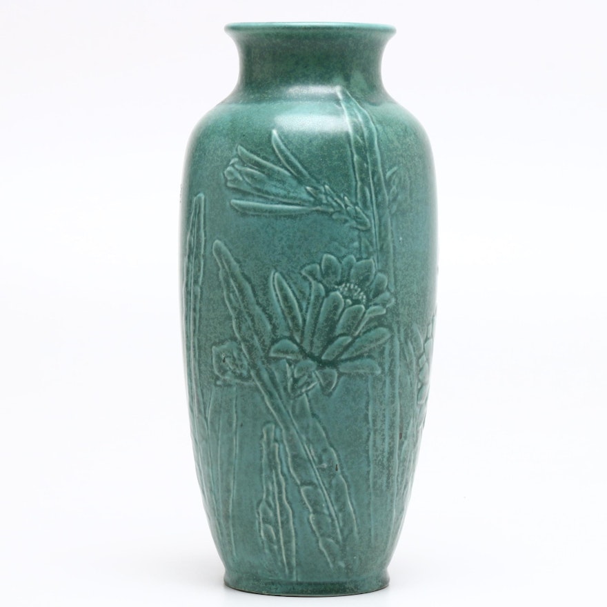 Rookwood Pottery Earthenware "Daffodil Crystalline" Vase, 1966