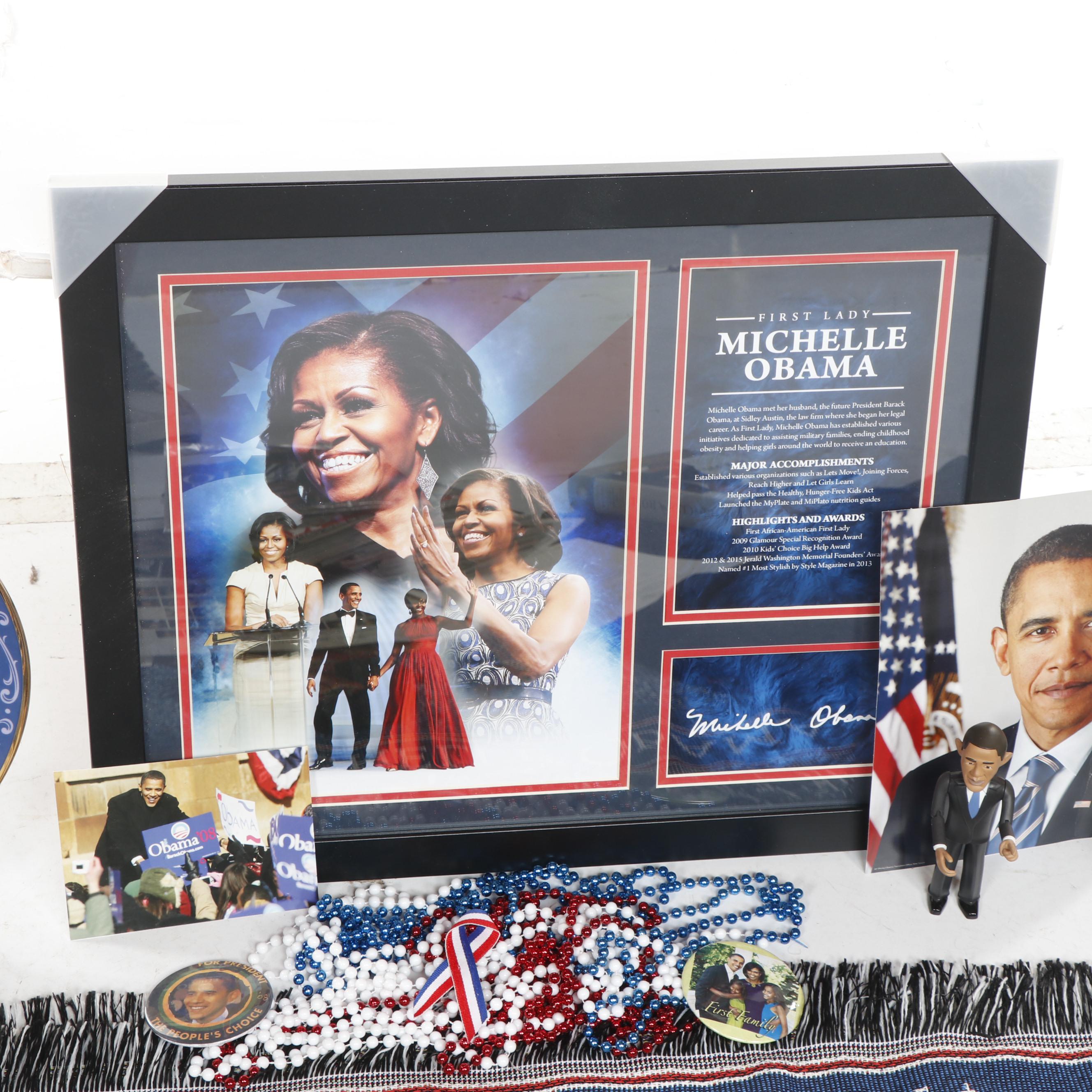 Barack and Michelle Obama Political Memorabilia and Collectibles