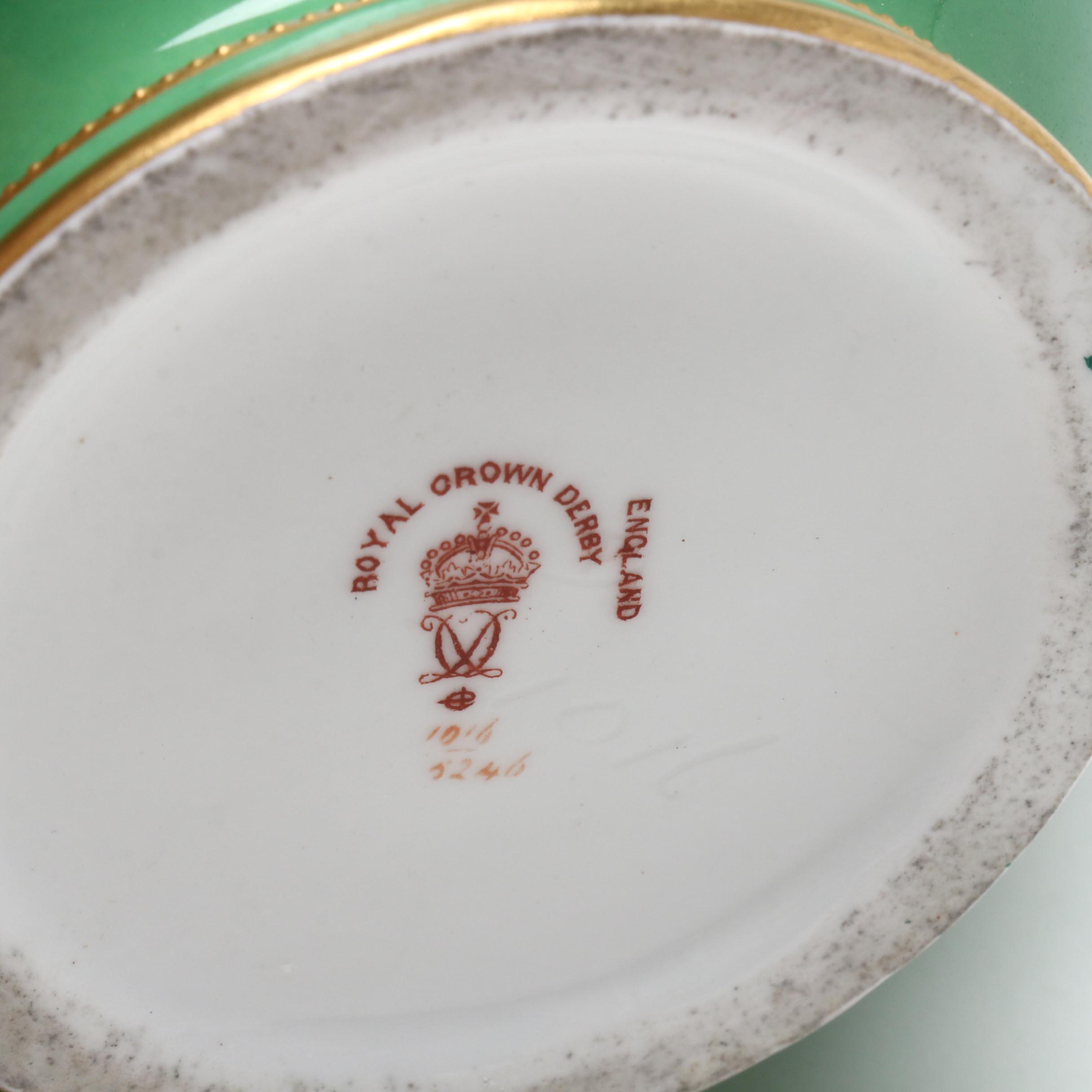 Royal Crown Derby Porcelain Vase and Haviland & Co. Porcelain Centerpiece